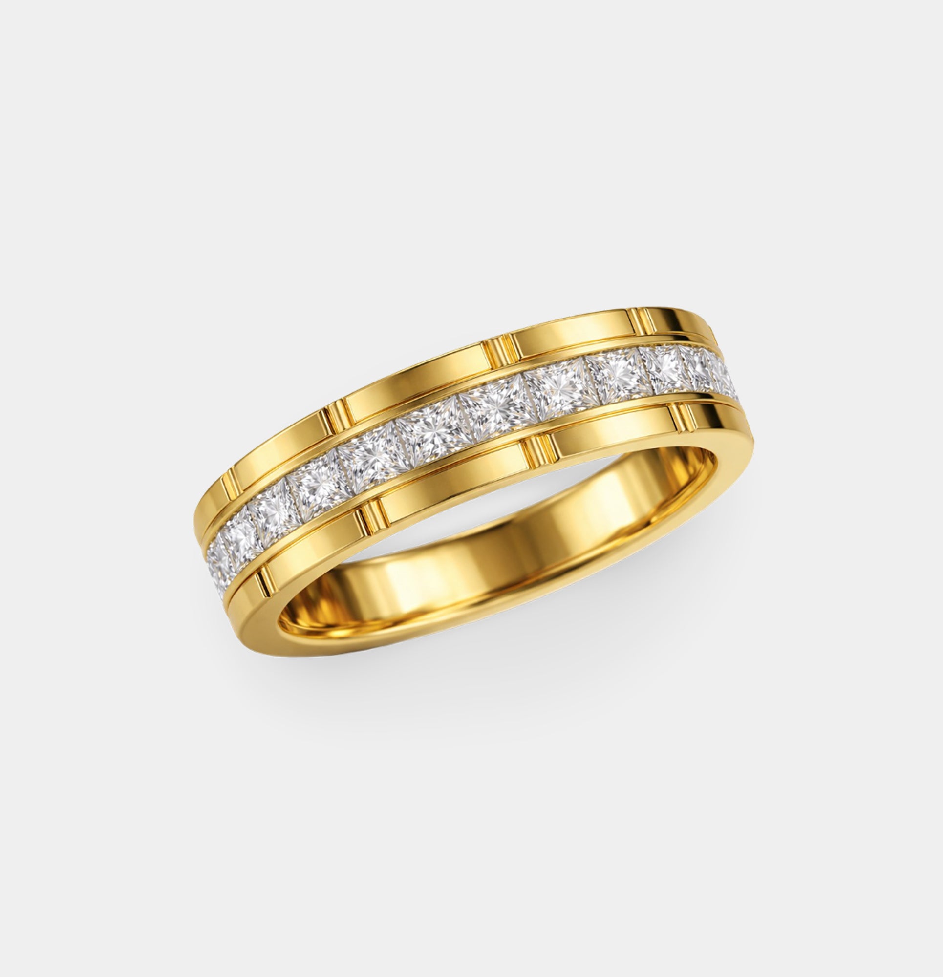 Imperial Crown Gold Eternity Wedding Band