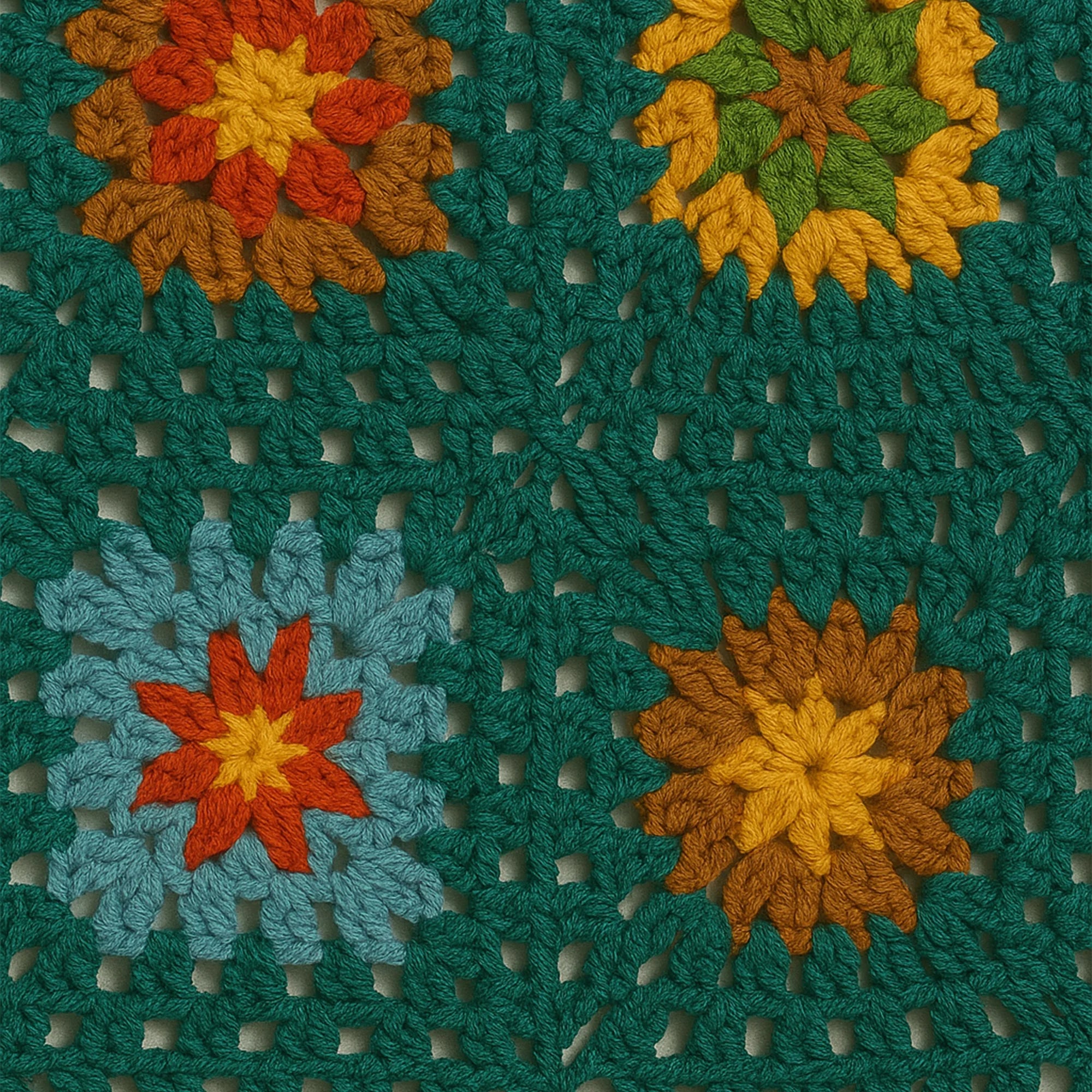 Handmade Crochet Fringed Poncho Cape