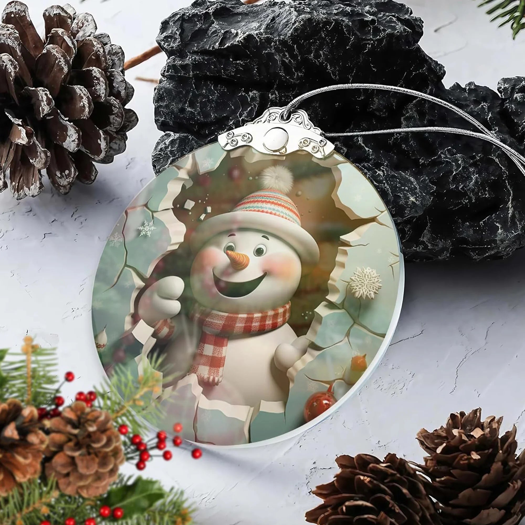 Cute Snowman Christmas Ornament