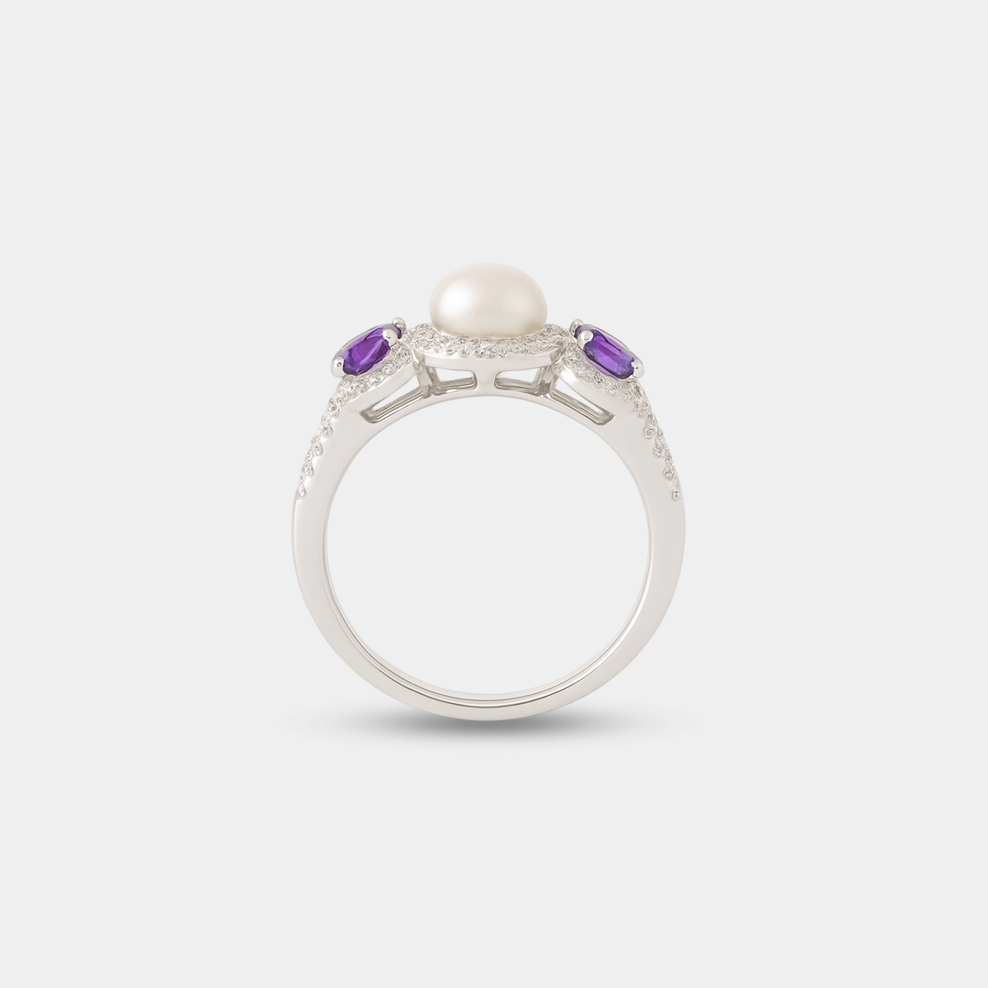 Amethyst & Cultured Freshwater Pearl Ring