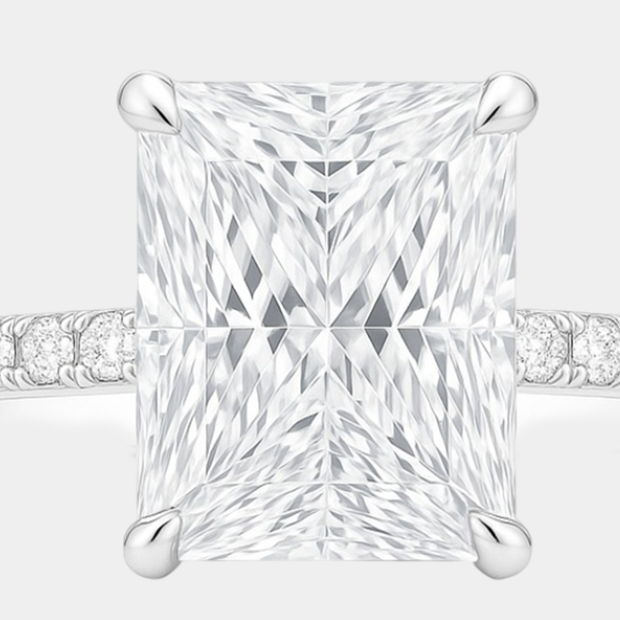 3CT Radiant Cut Solitaire Ring