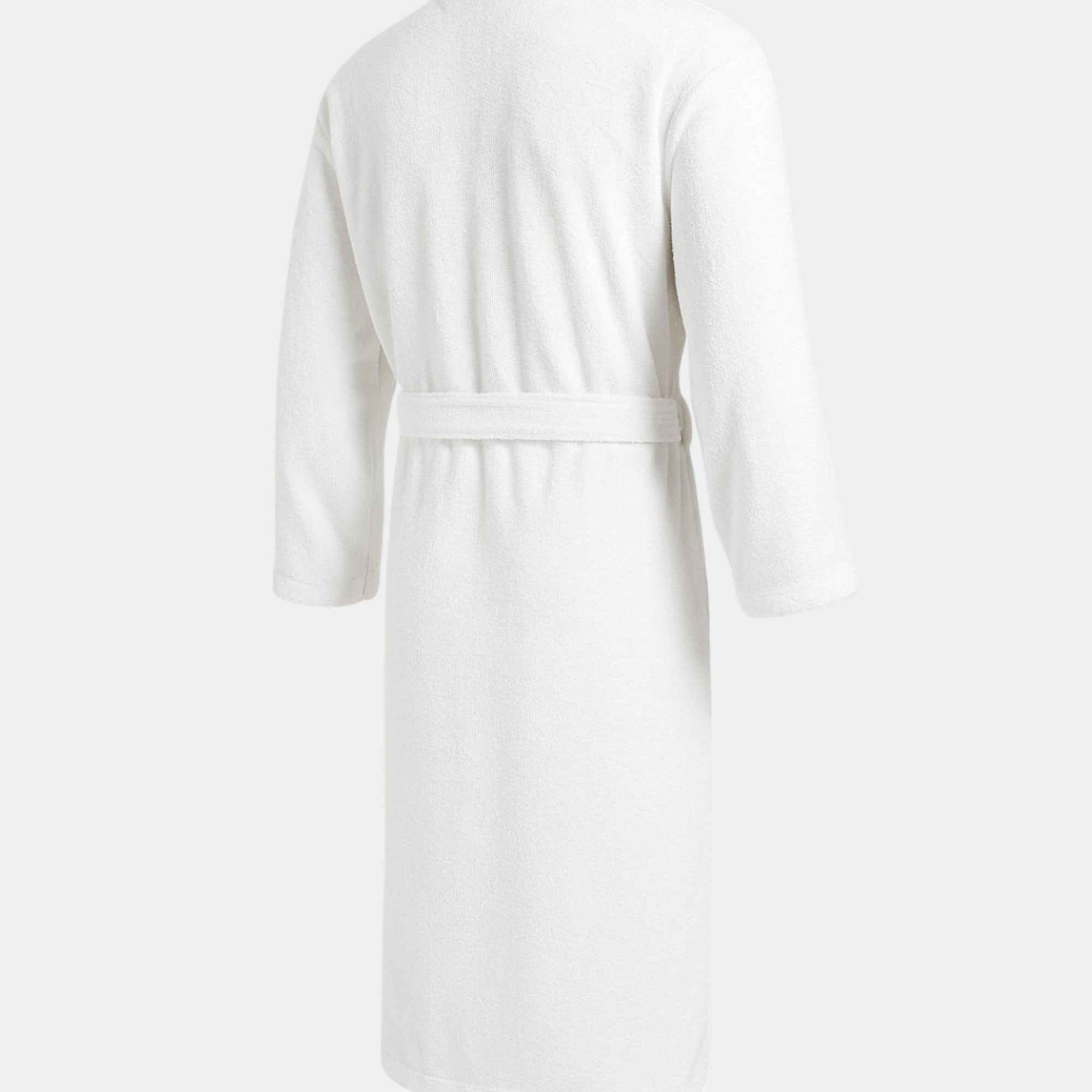 Men’s White Turkish Terry Bathrobe