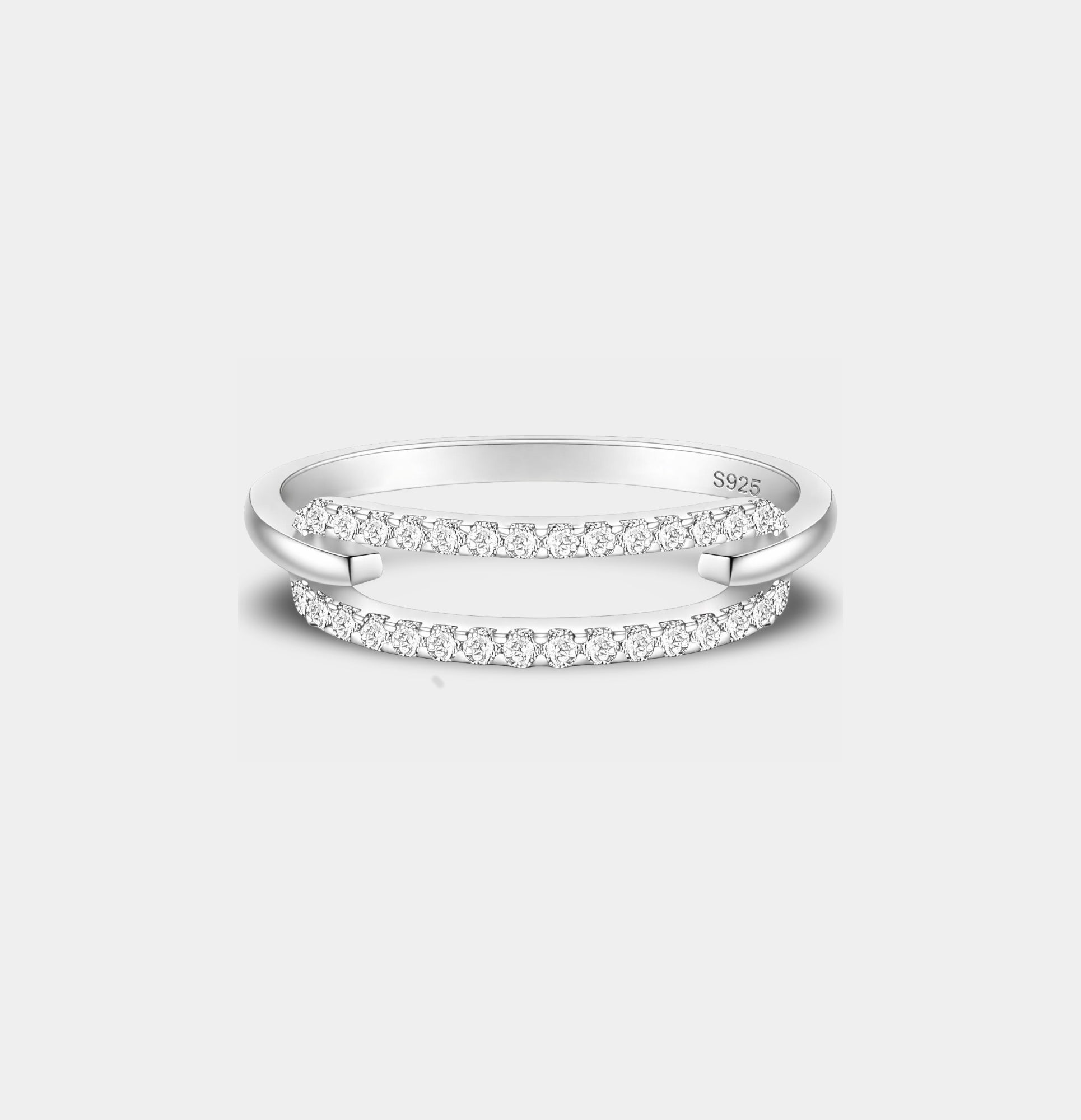 Bague éternité empilable en argent sterling Modern Elegance