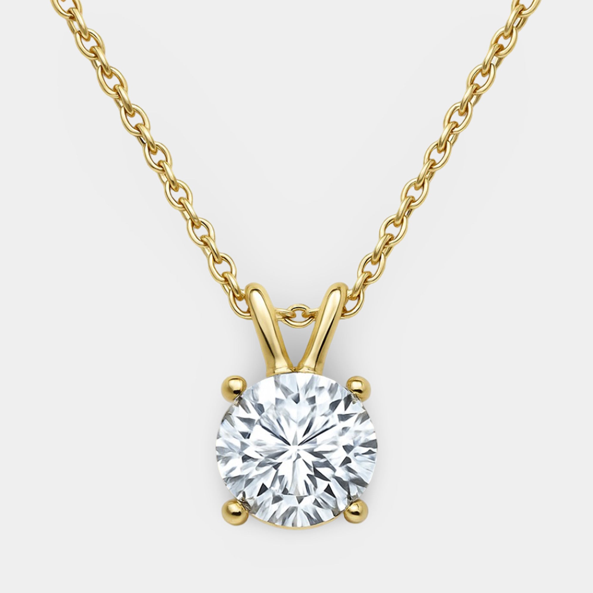 Colgante de 4 puntas con diamante natural