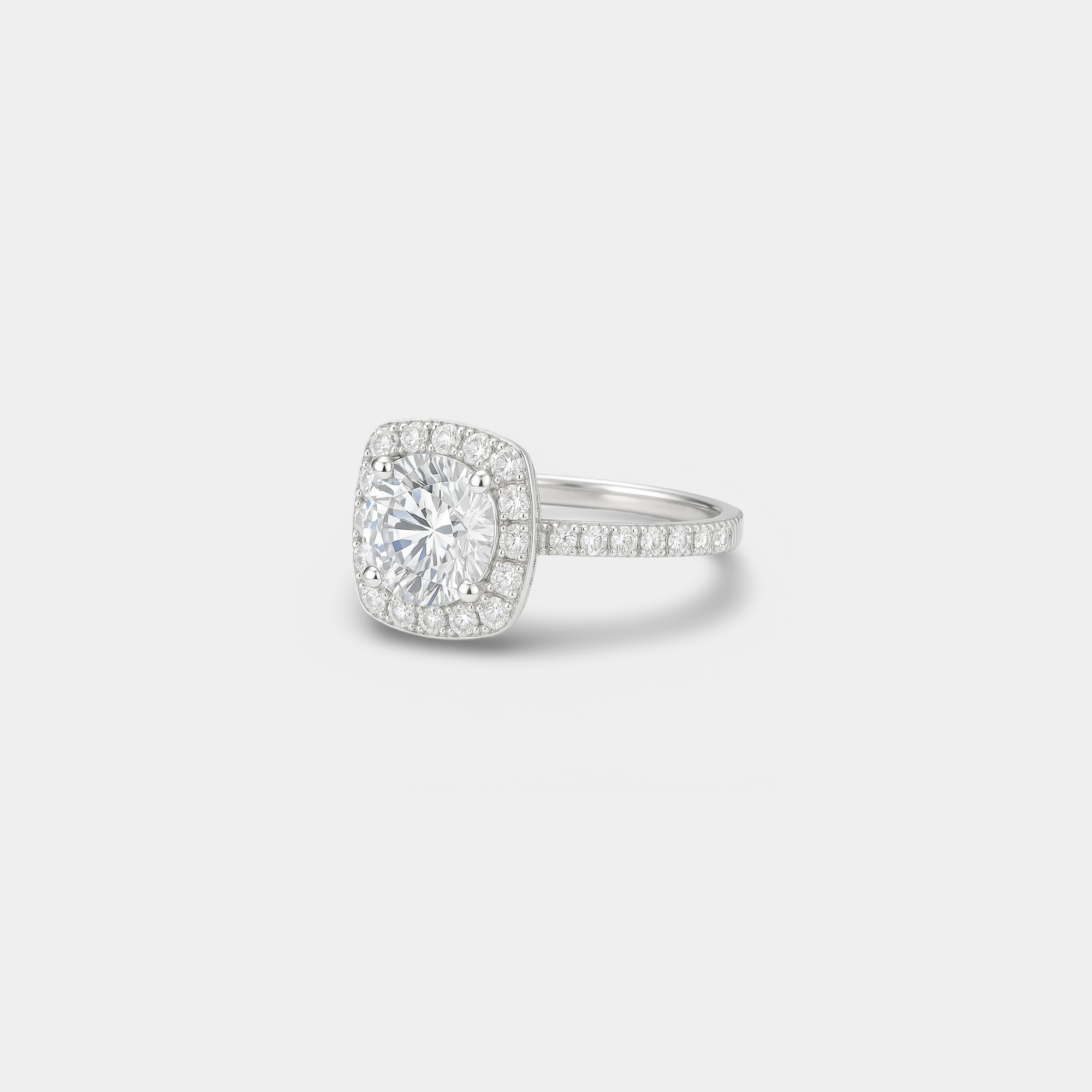 Mira Moissanite Halo Engagement Ring - MH ELEGANCE