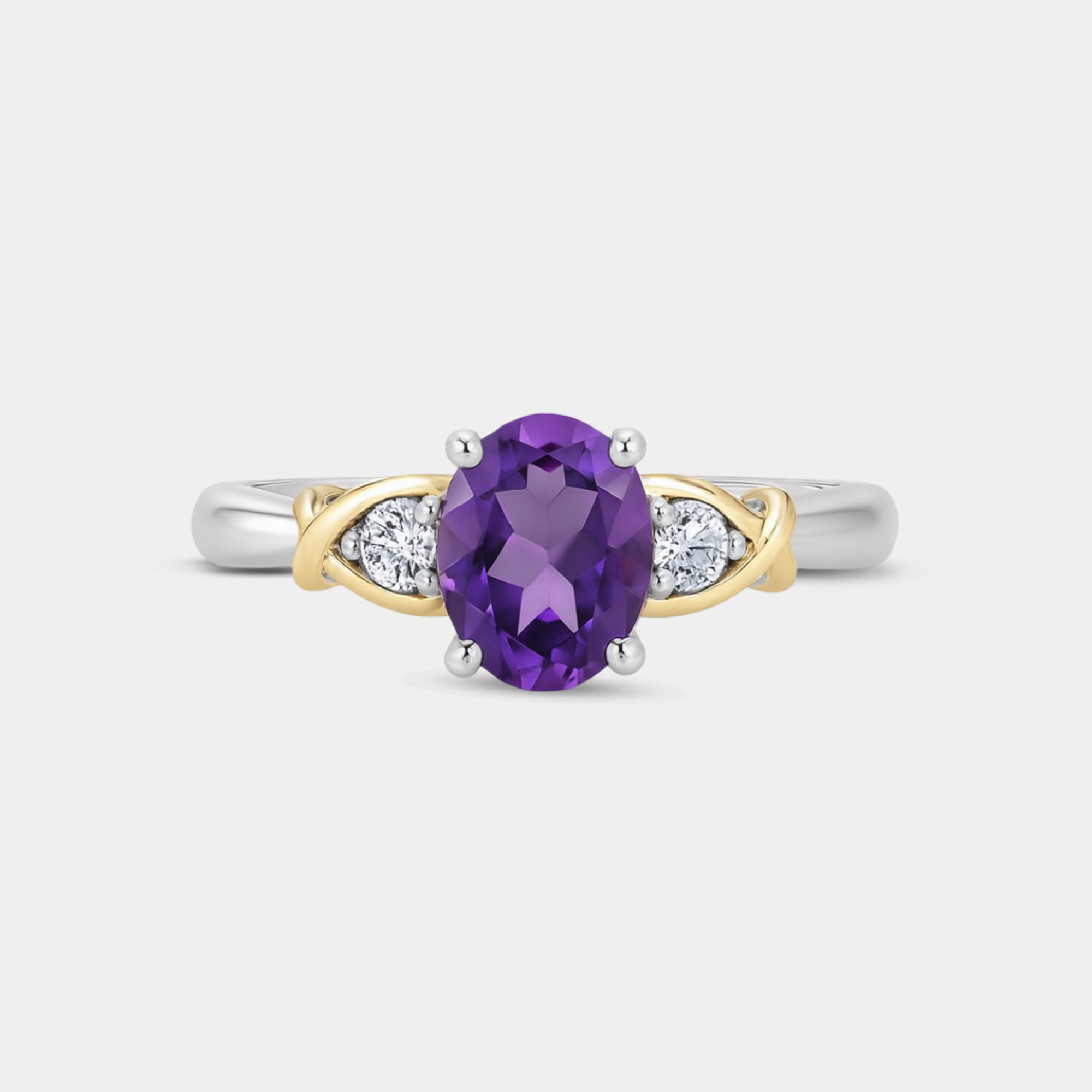 Zira Amethyst Crossover Ring
