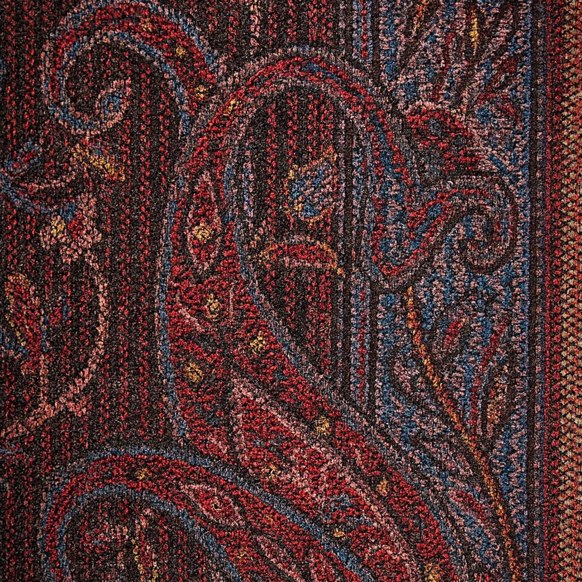 Black Pink Paisley Pashmina Shawl