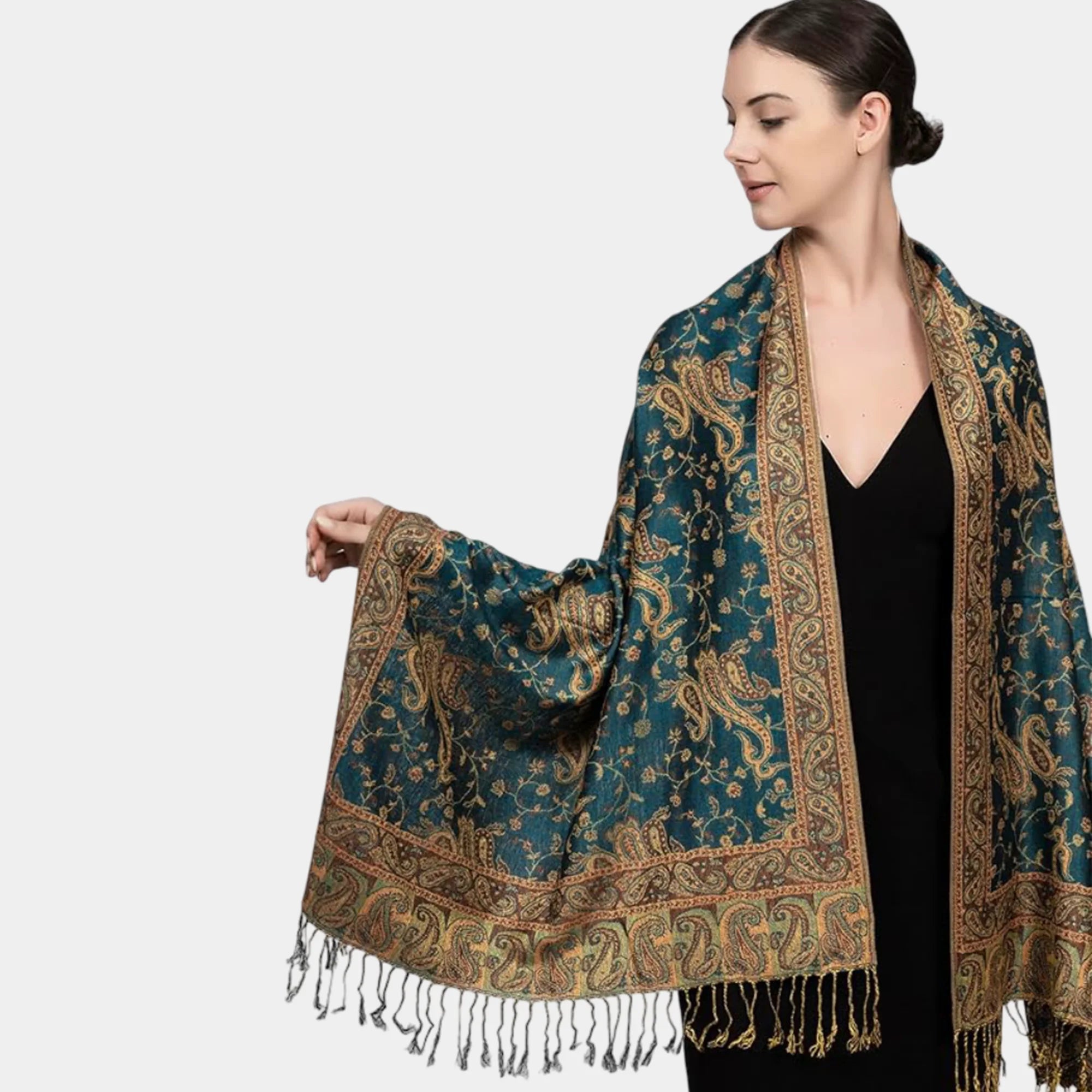 Reversible Paisley Pashmina Shawl