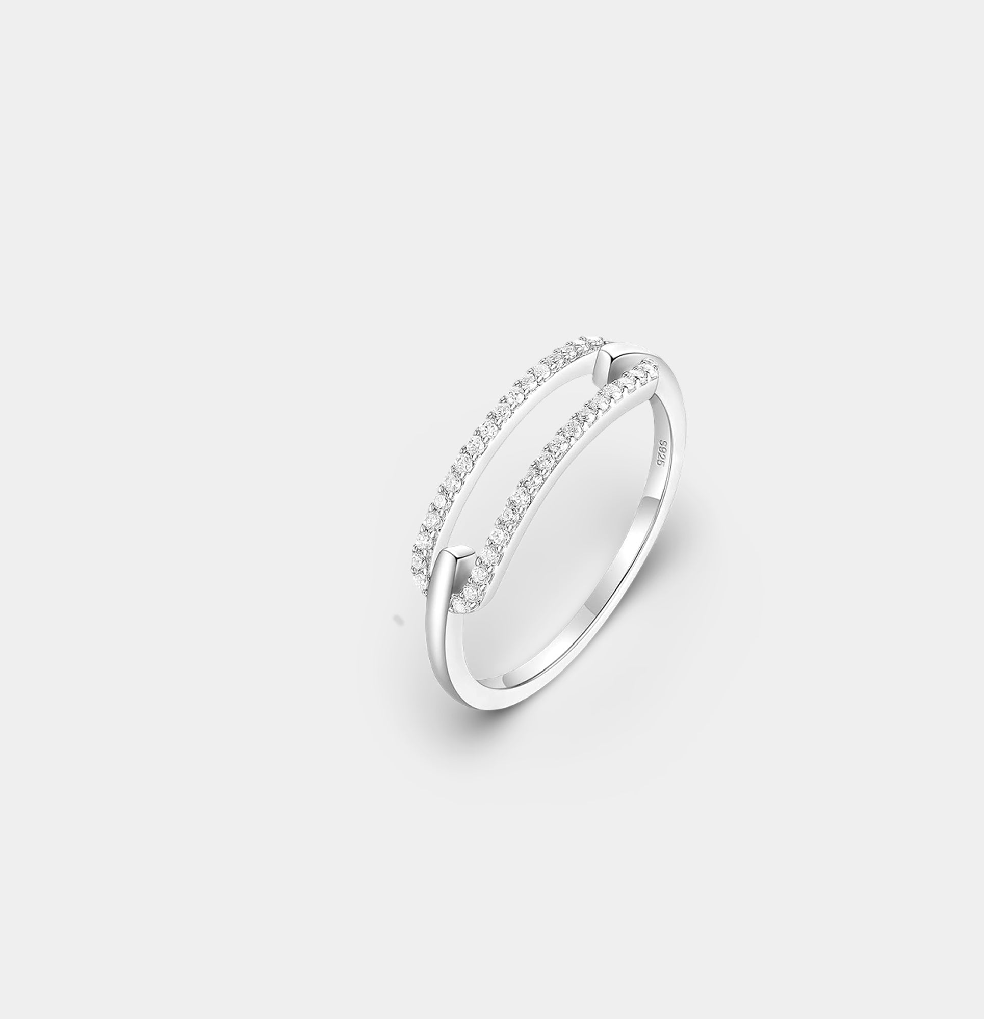 Bague éternité empilable en argent sterling Modern Elegance