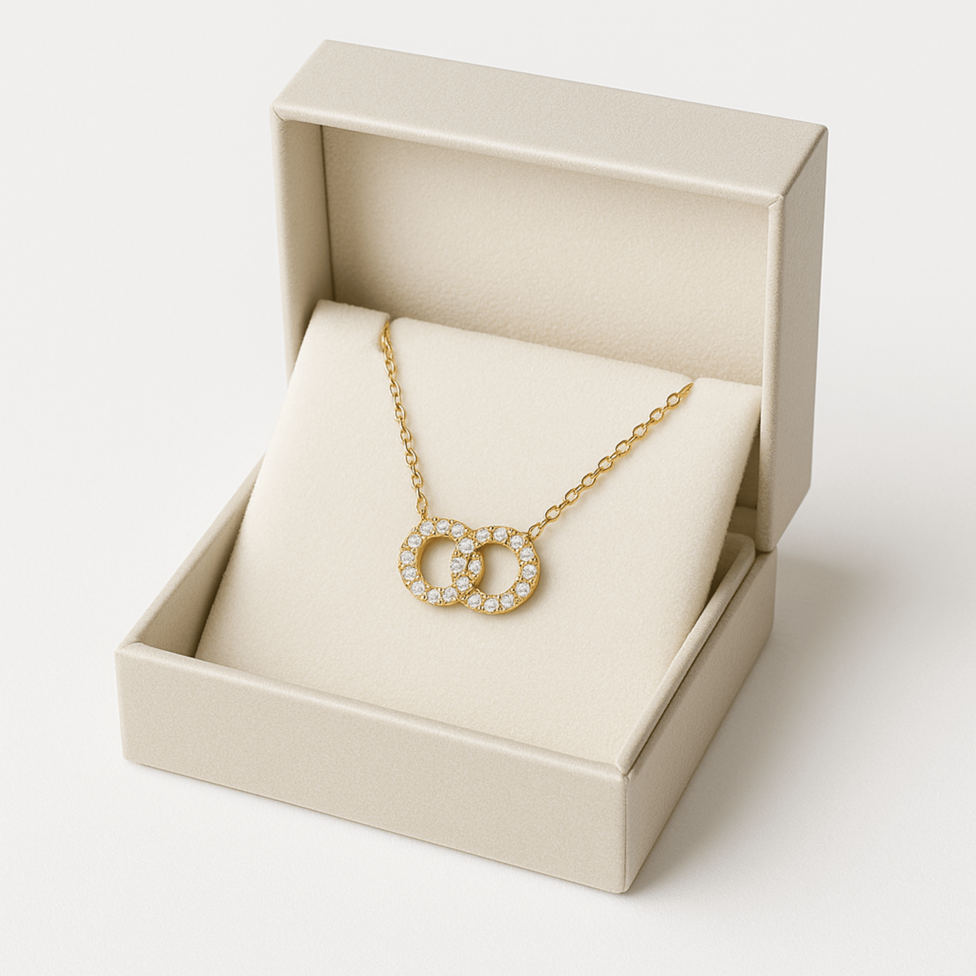 Gold Circle Pendant Necklace - MH ELEGANCE