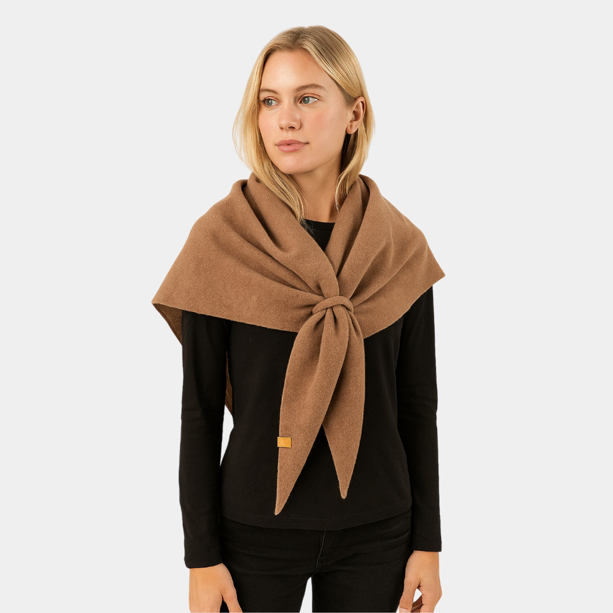 Triangle Knit Scarf Wrap