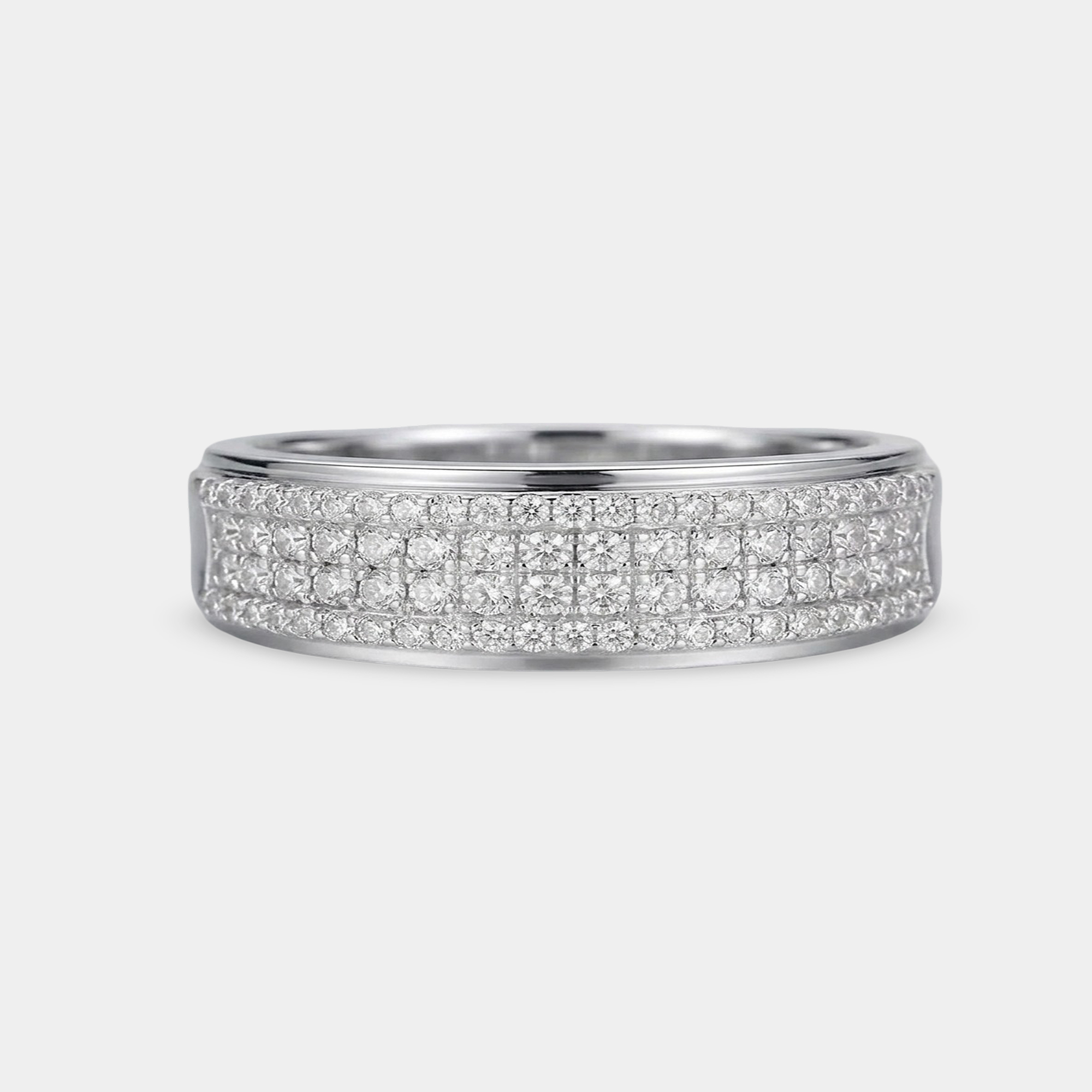 Majestic Ice Moissanite Wedding Band for Men