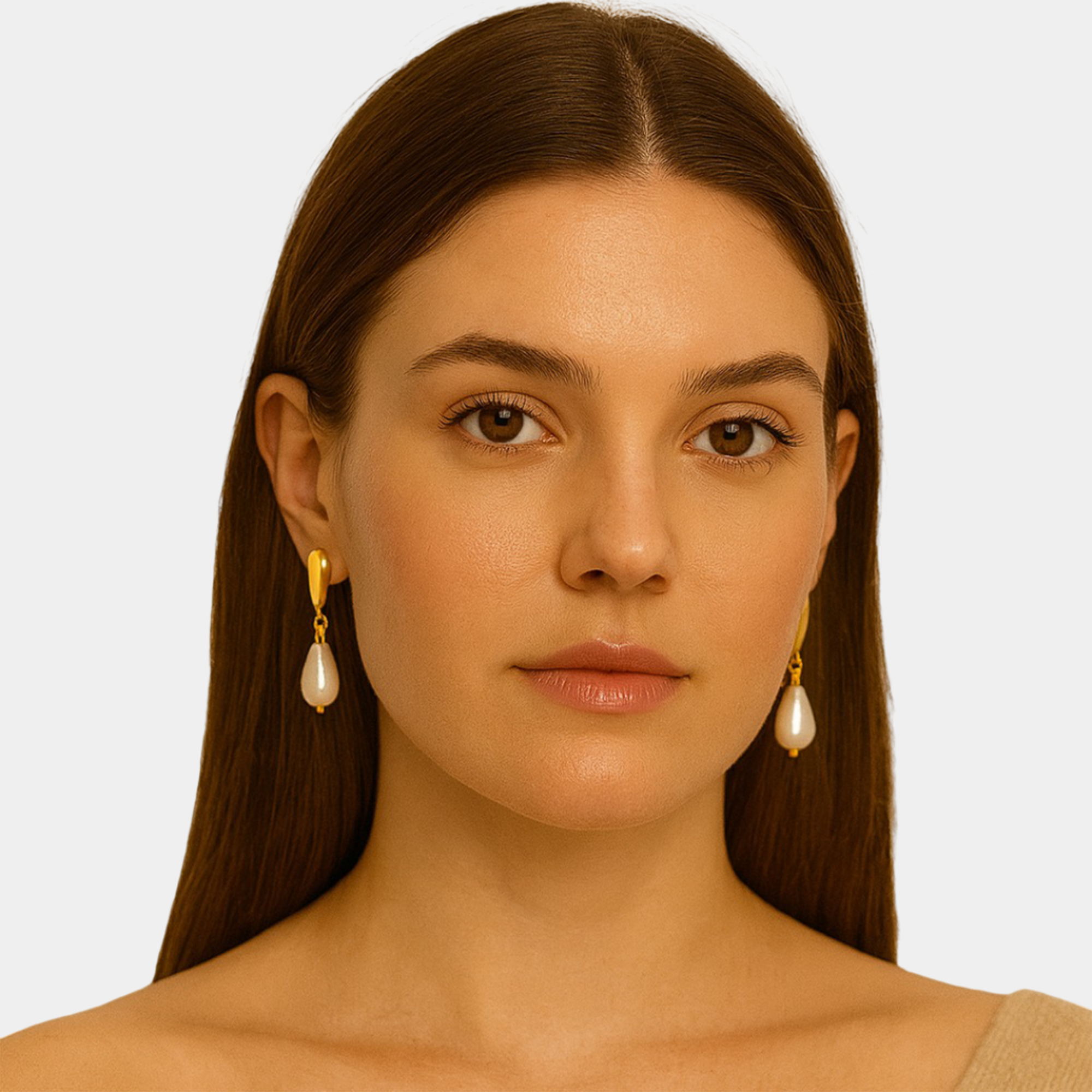 Evelyn Teardrop Pearl Earrings