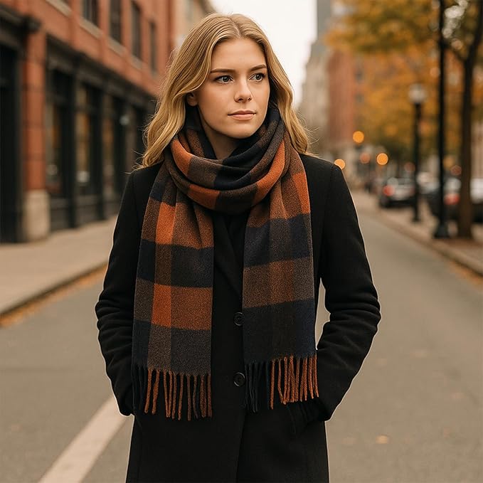 Women’s Chunky Oversized Plaid Scarf