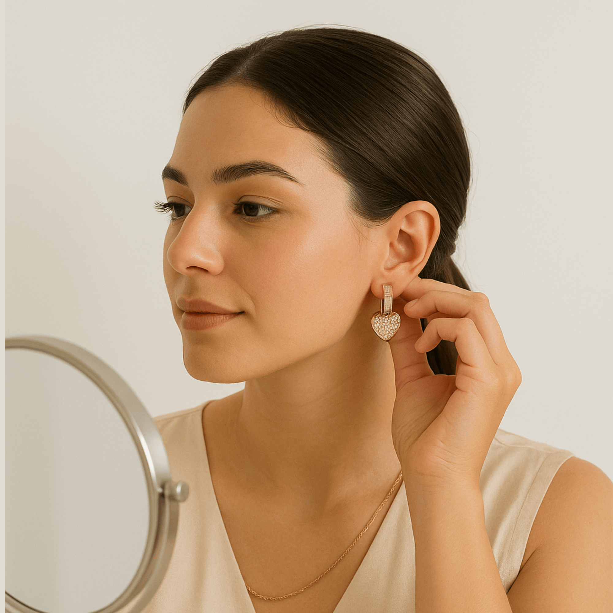 Gold Heart Earrings
