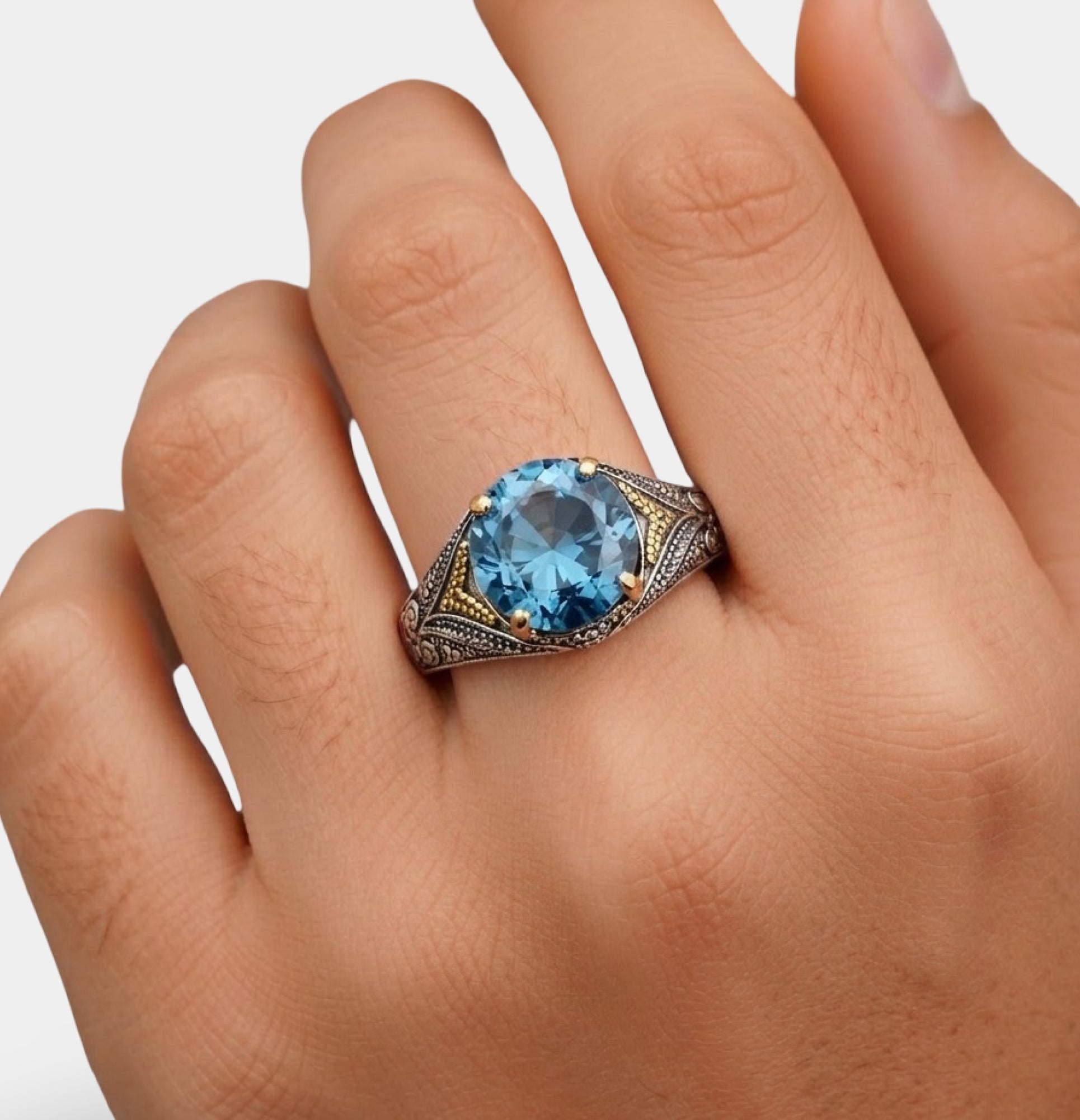 Sterling Silver Ottoman Legacy Vintage Zircon Ring