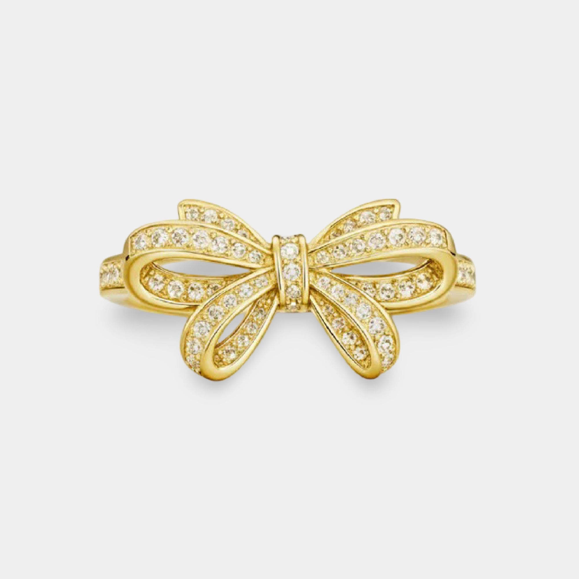 Bow stackable statement ring