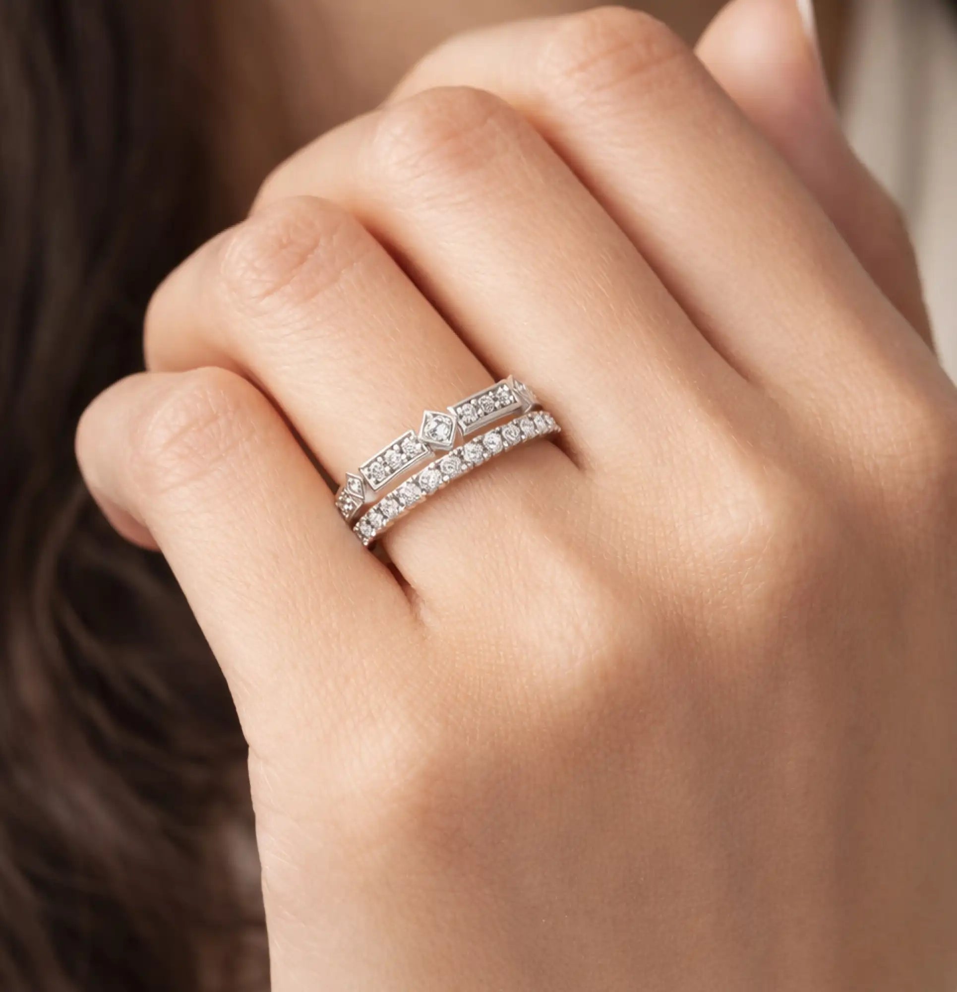 Sterling Silver Eternal Brilliance Moissanite Wedding Ring