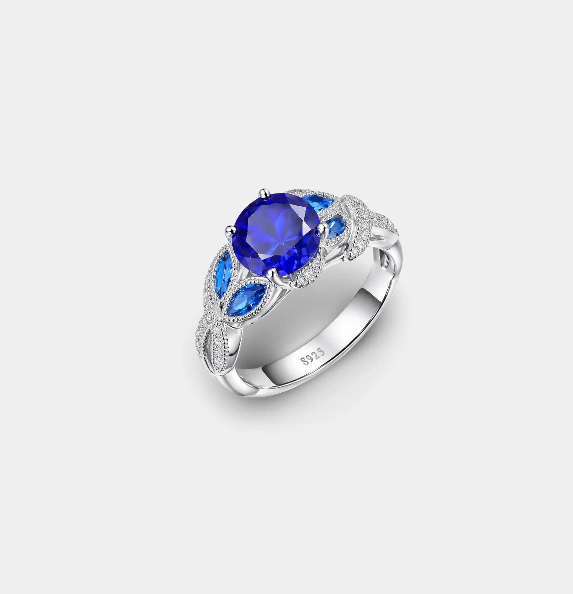 Bague de fiançailles Aurora Luxe en argent sterling