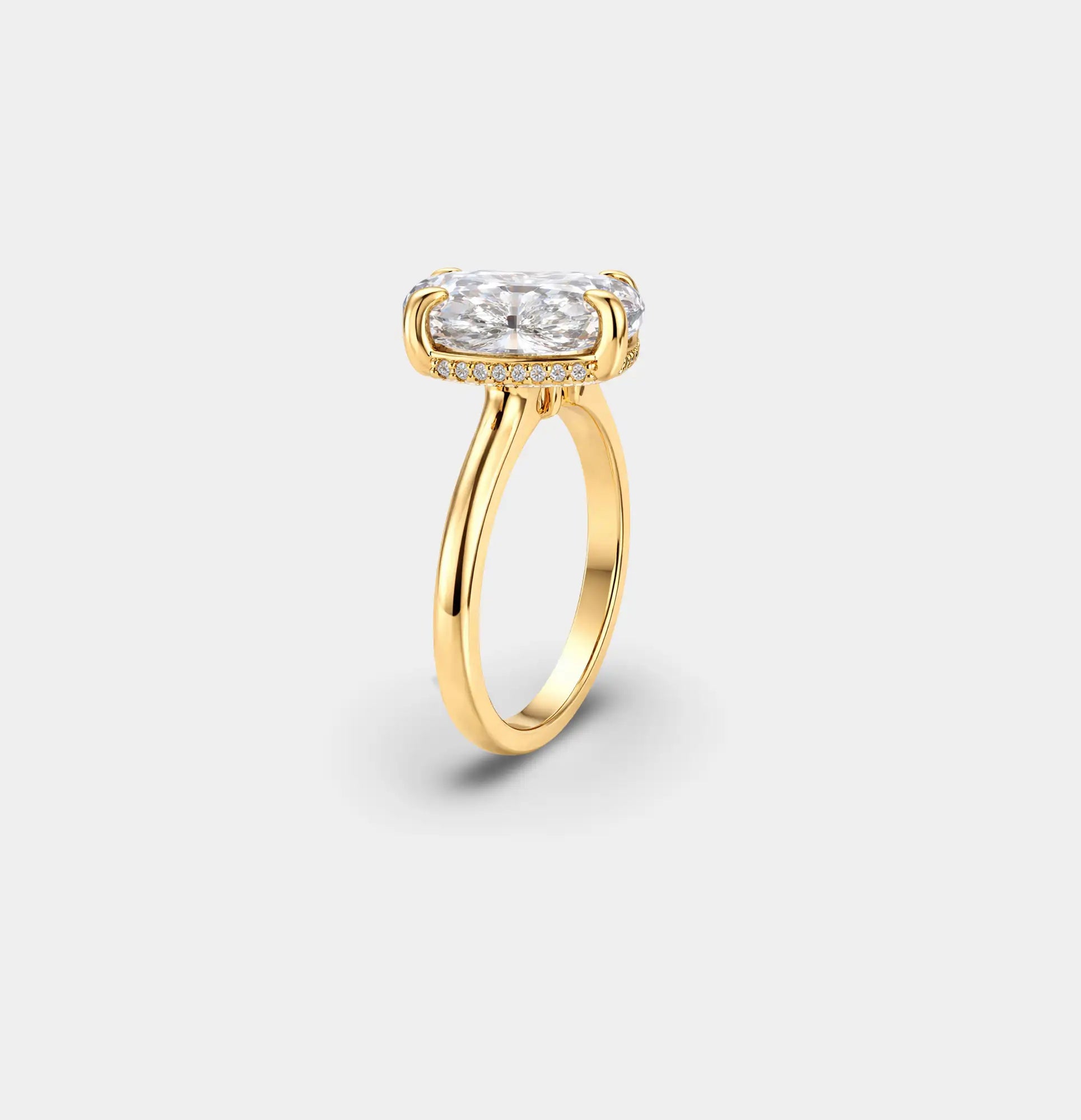 Bague de promesse en CZ plaqué or 14 carats