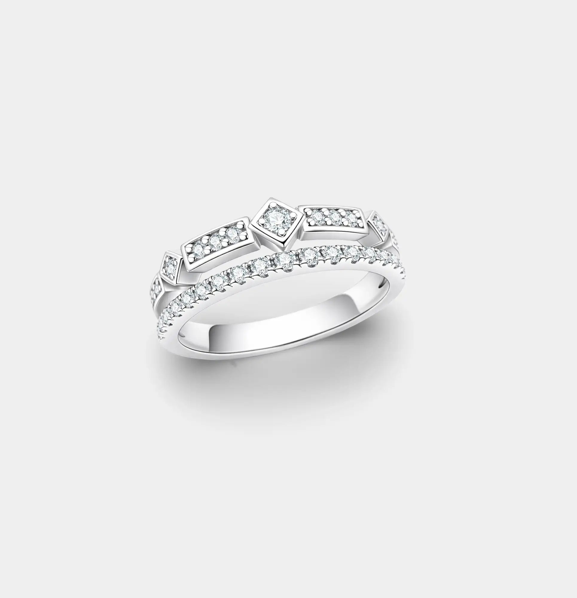 Sterling Silver Eternal Brilliance Moissanite Wedding Ring