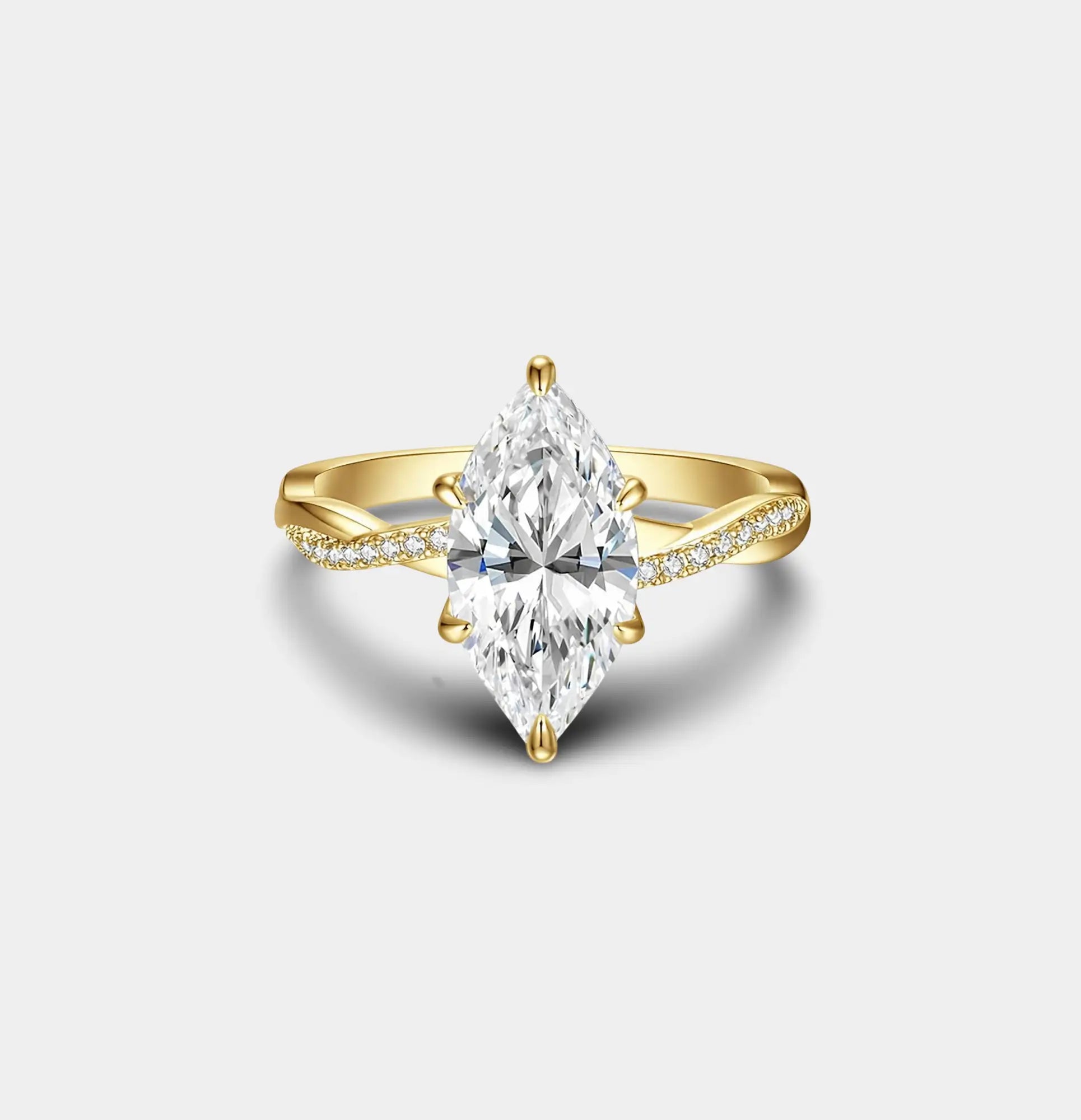 Infinity Glow Marquise Cut Twisted Engagement Ring