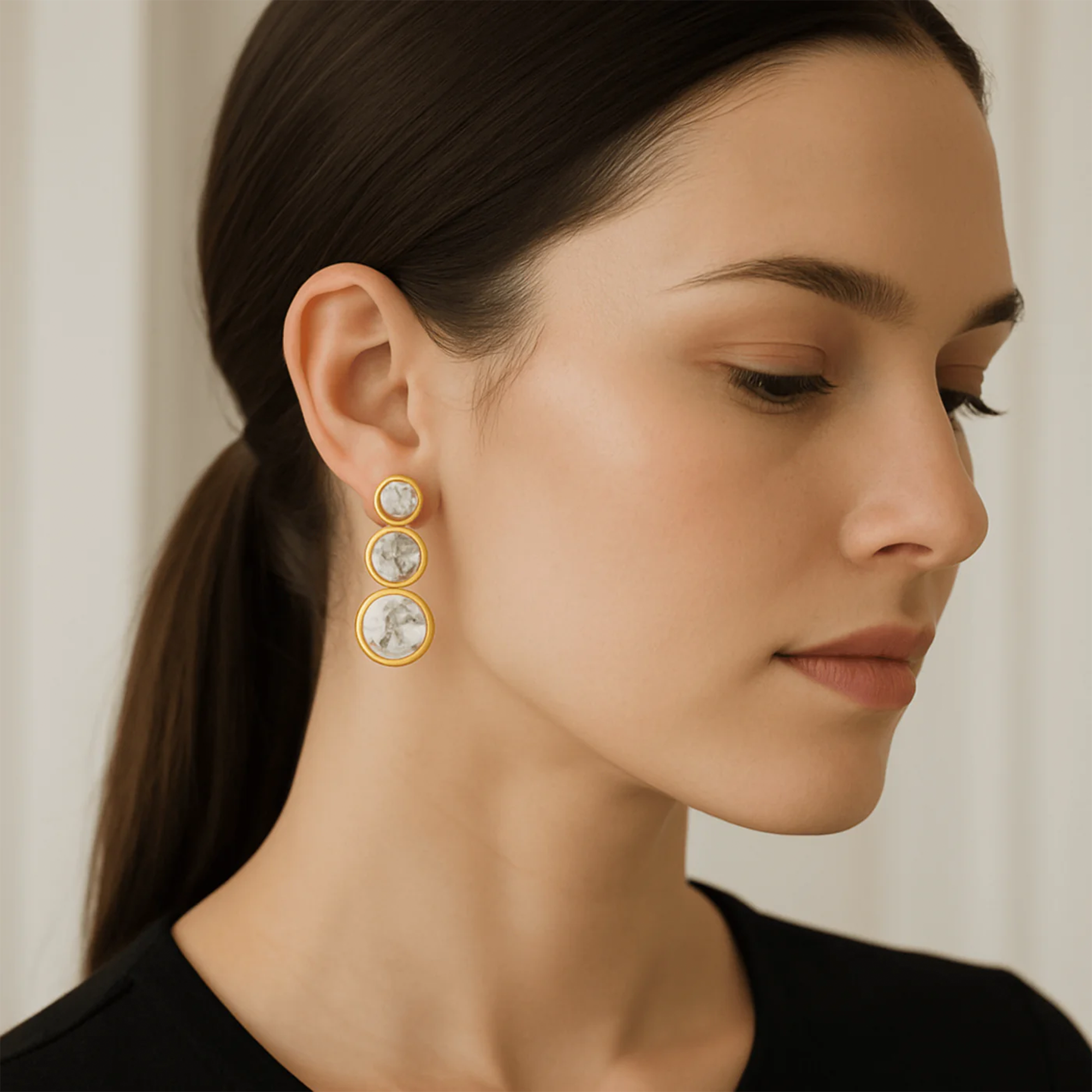 Pendientes de gota de cristal