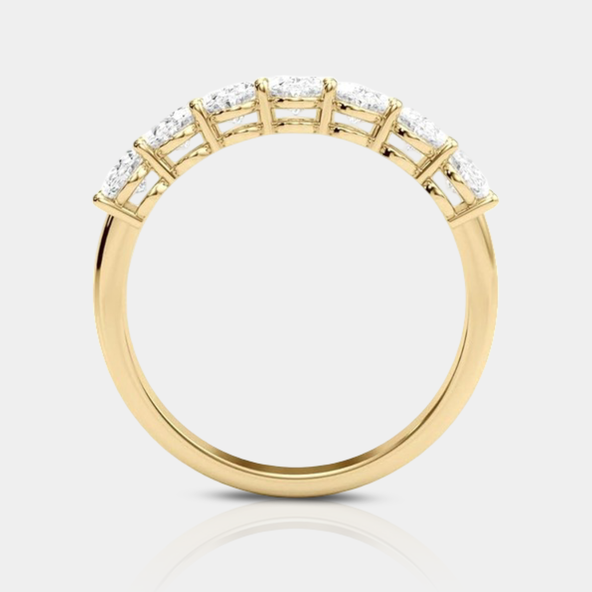 Anillo de aniversario de siete piedras de diamantes