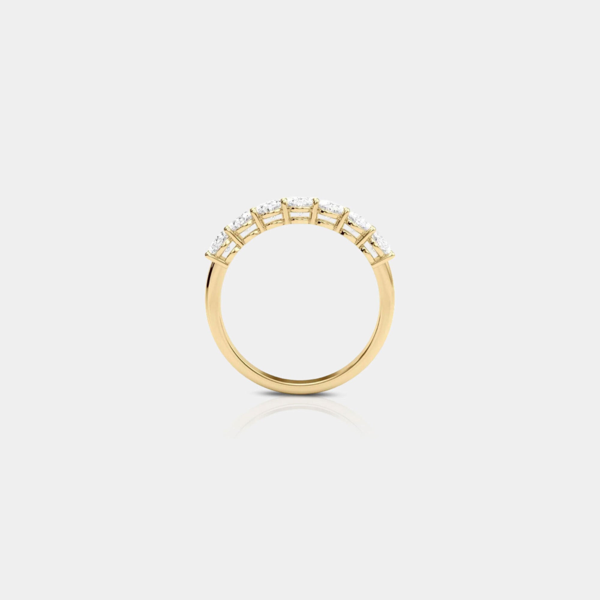 diamond seven stone anniversary band gift packaging from MH Elegance luxury wedding rings collection