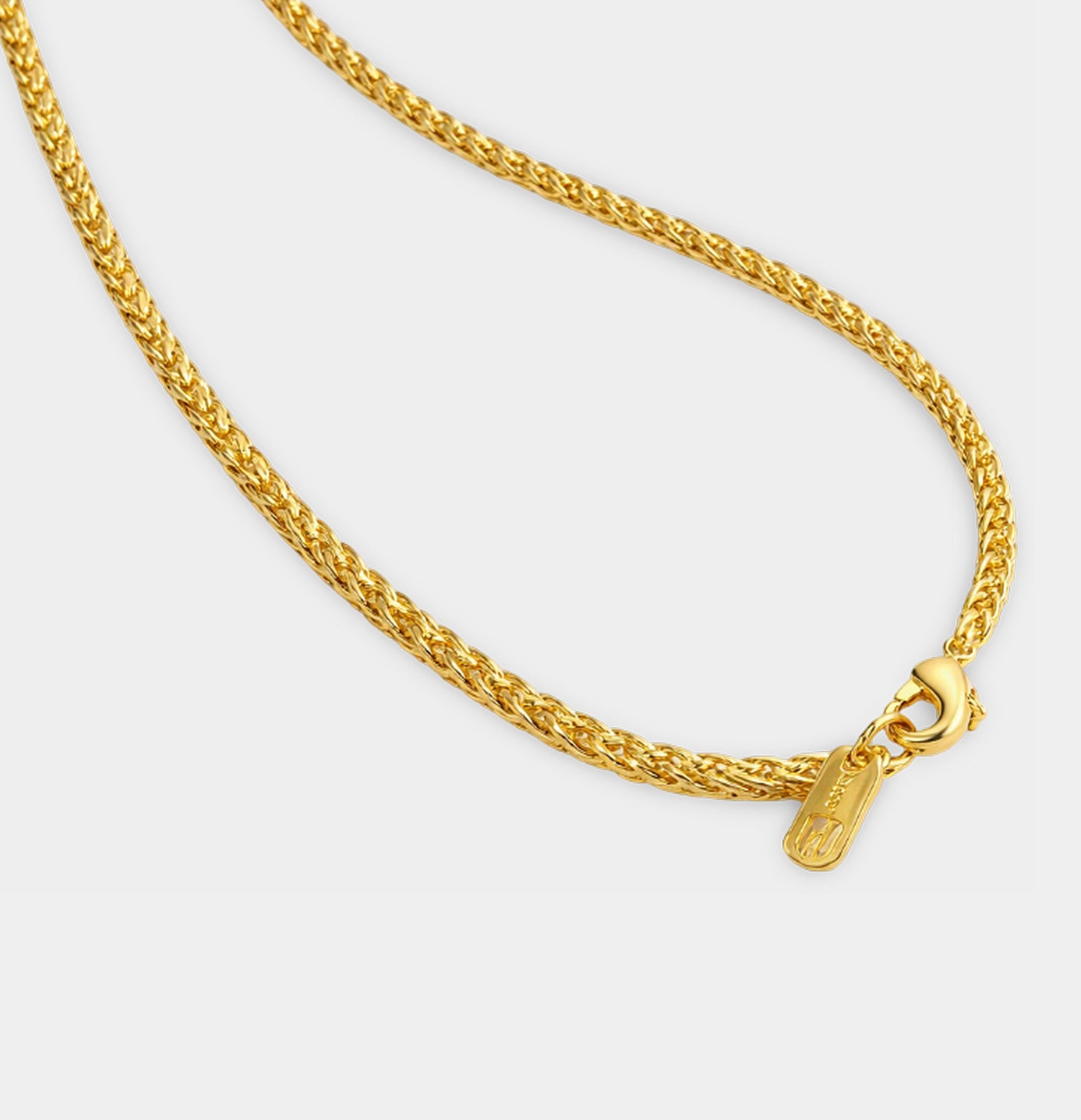 Chaîne torsadée en obsidienne plaquée or | Collier imposant pour hommes | Pendentif de luxe – MH ELEGANCE