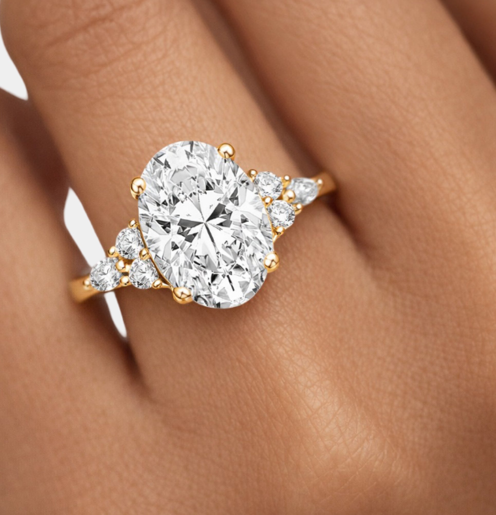 Radiant Elegance Oval Engagement Ring