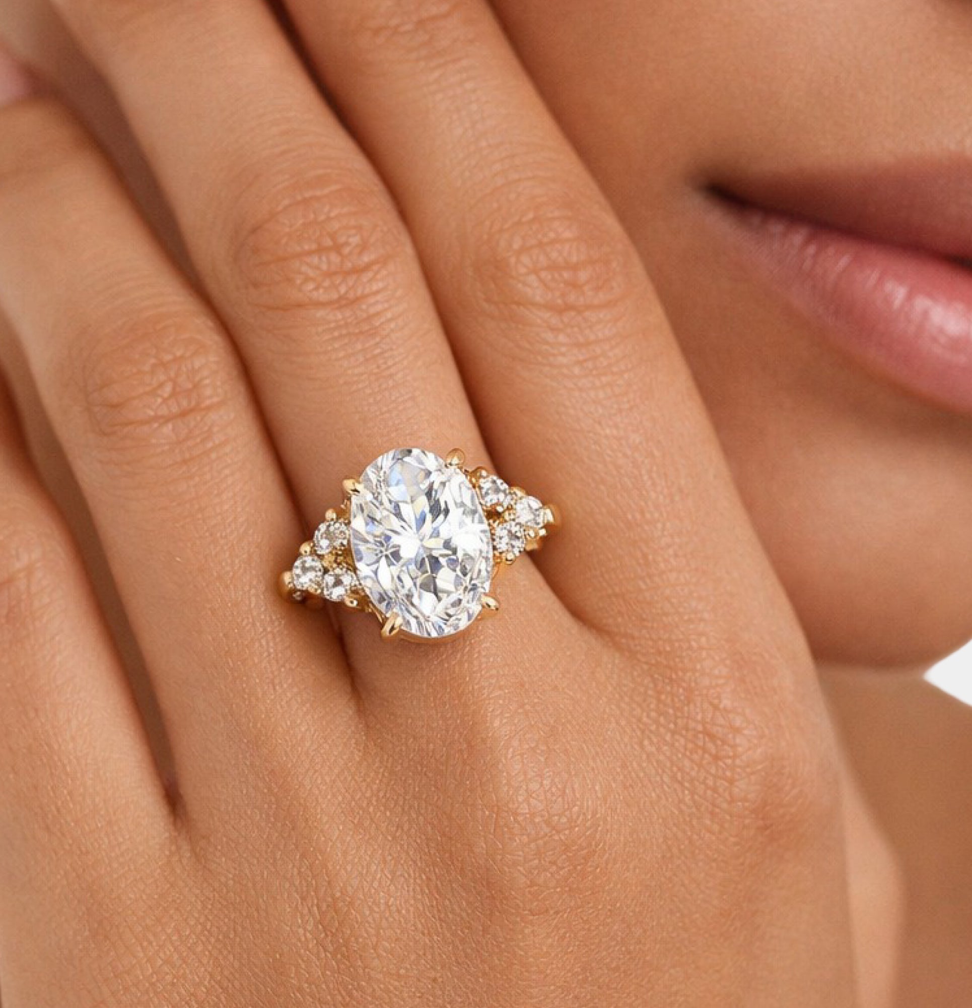 Radiant Elegance Oval Engagement Ring
