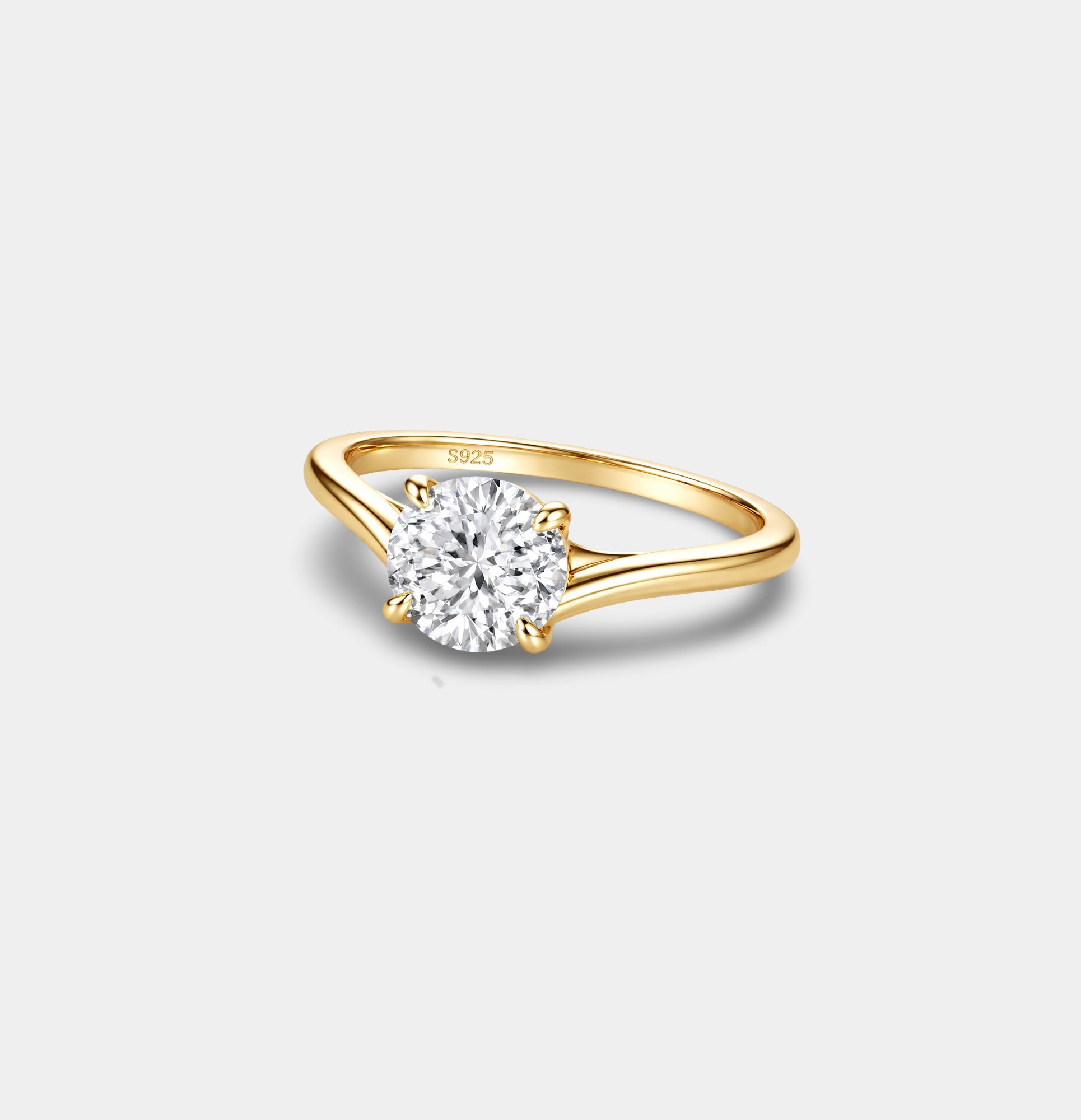 Bague de Fiançailles Ovale Graceful Glow en Argent Sterling