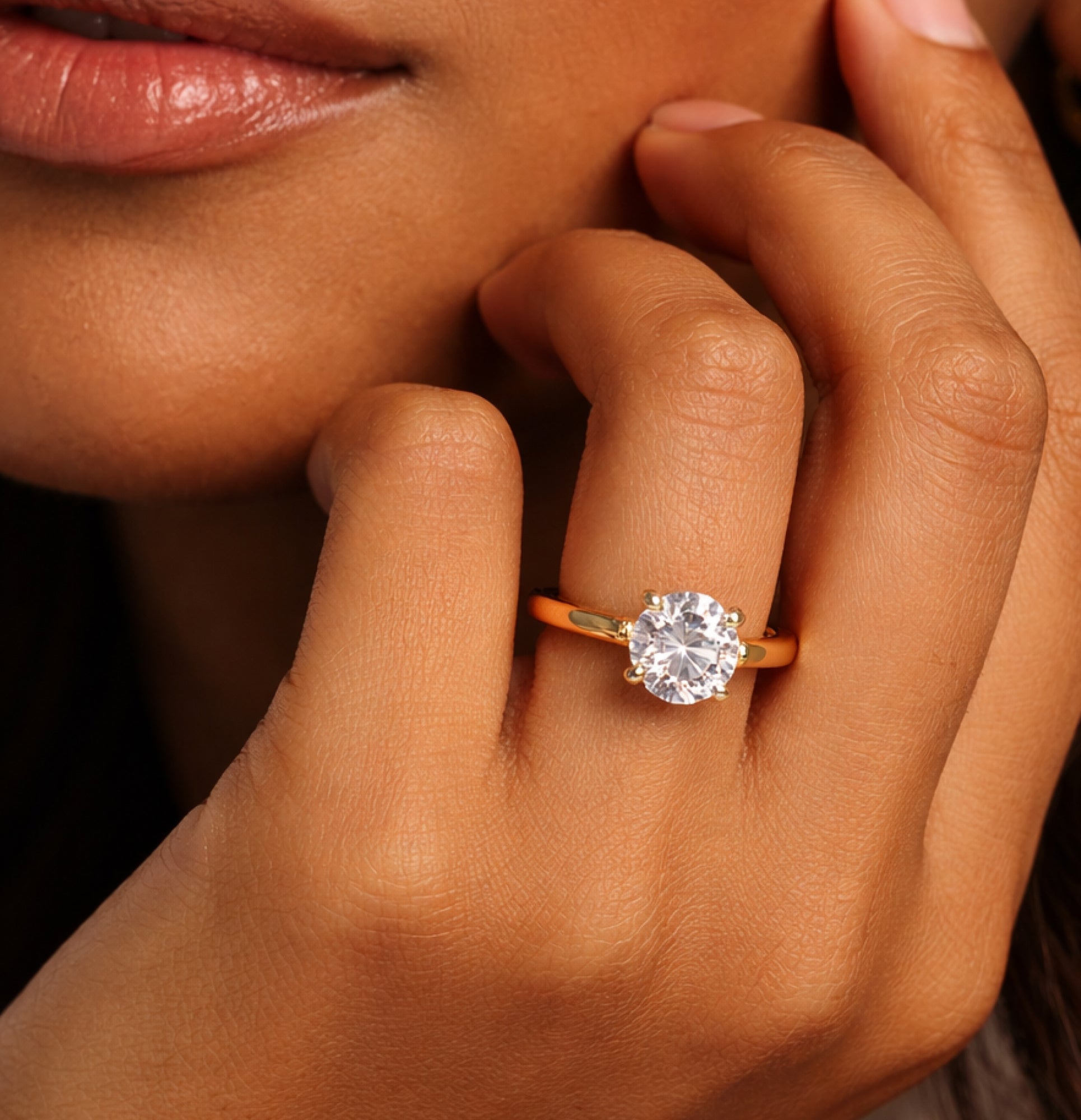 Bague de Fiançailles Ovale Graceful Glow en Argent Sterling