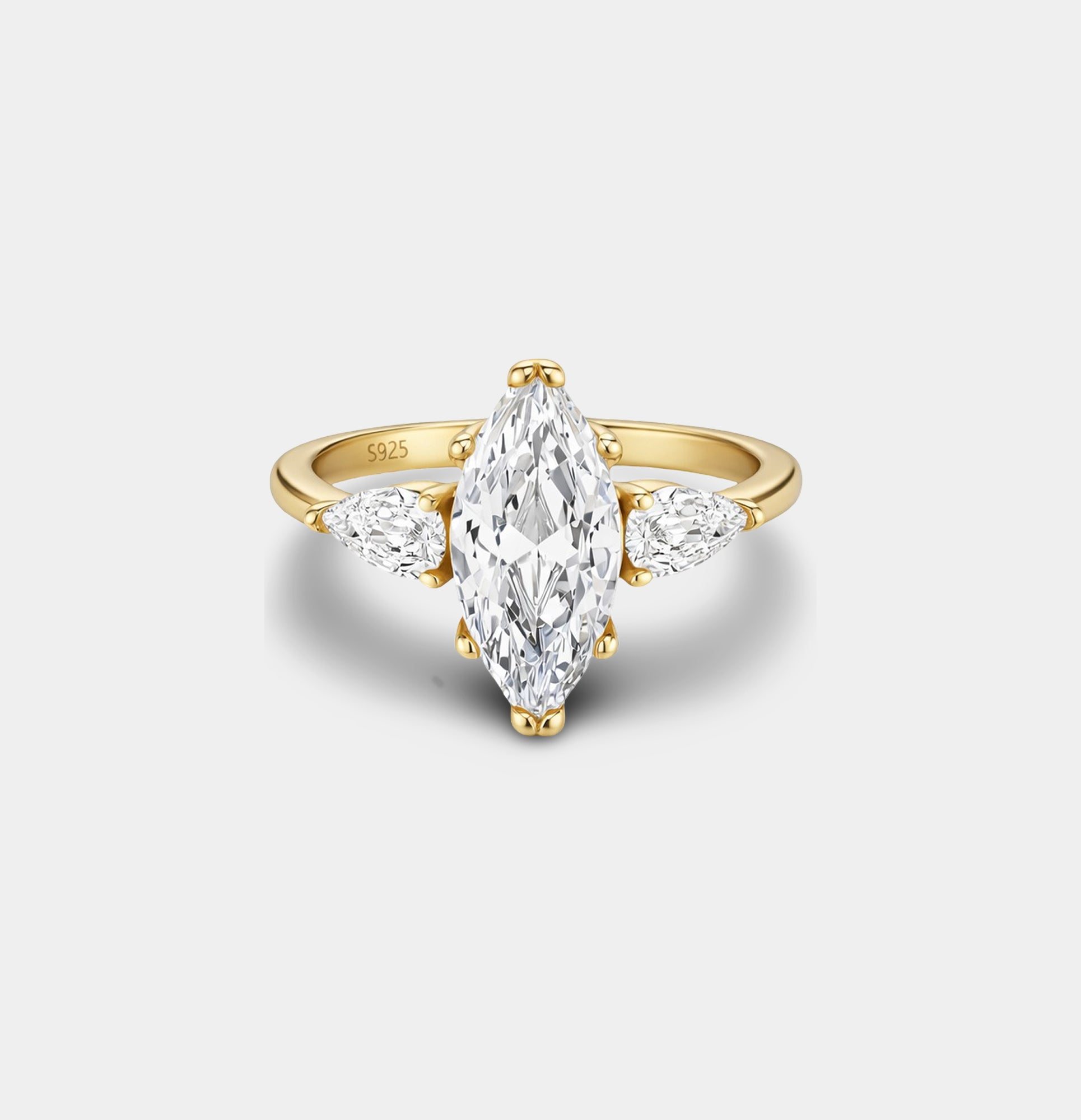 Sterling Silver Celestial Edge Engagement Ring