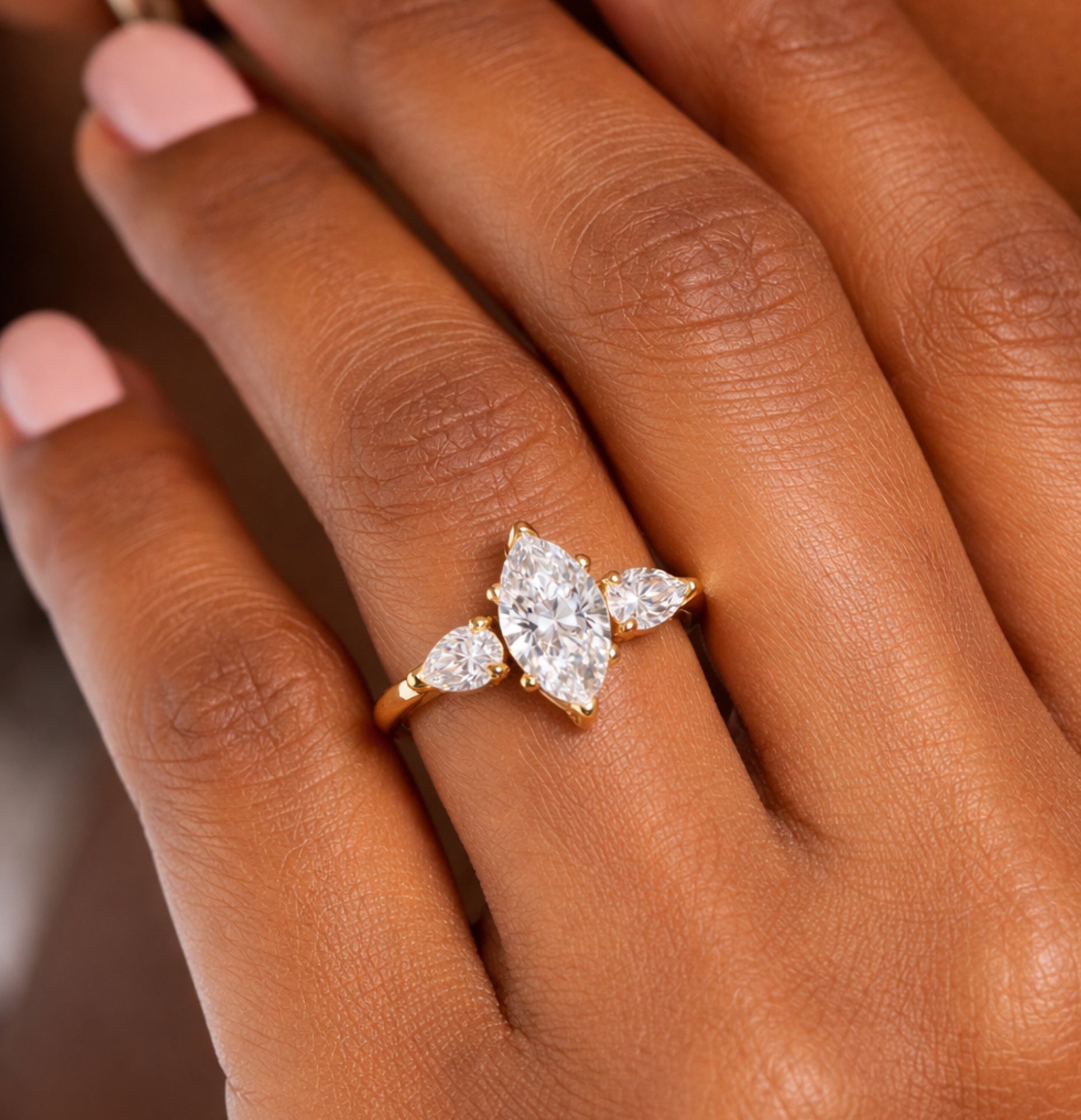 Bague de fiançailles Bordure Céleste en argent sterling