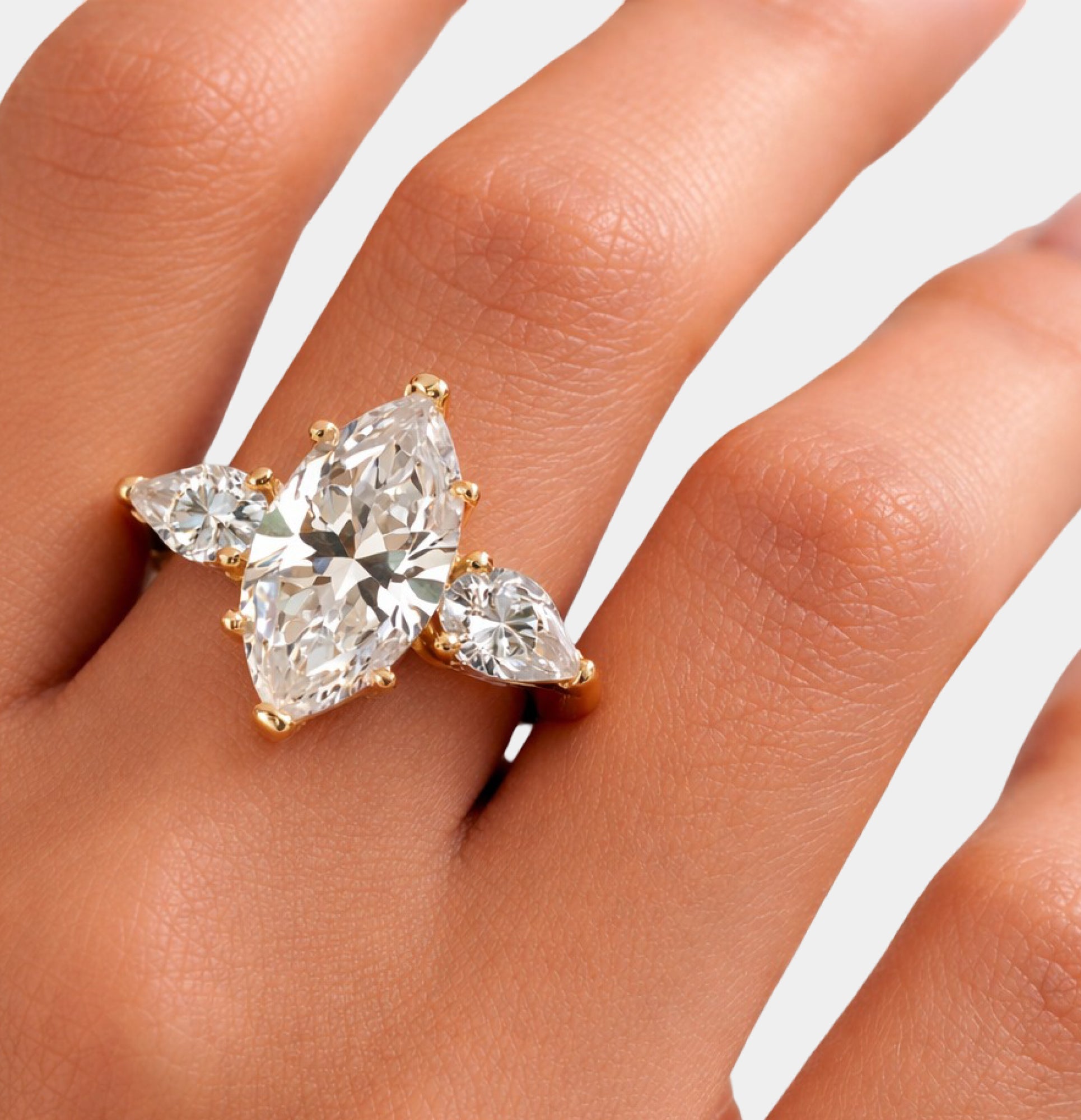 Sterling Silver Celestial Edge Engagement Ring