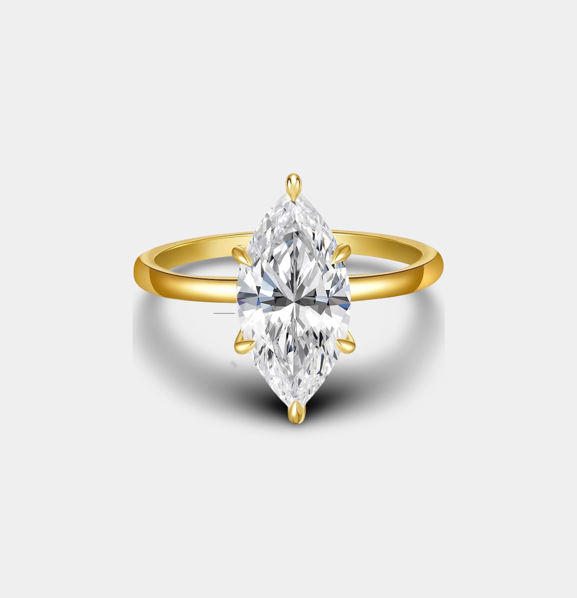 14K Gold Plated Luxe Radiance Engagement Ring