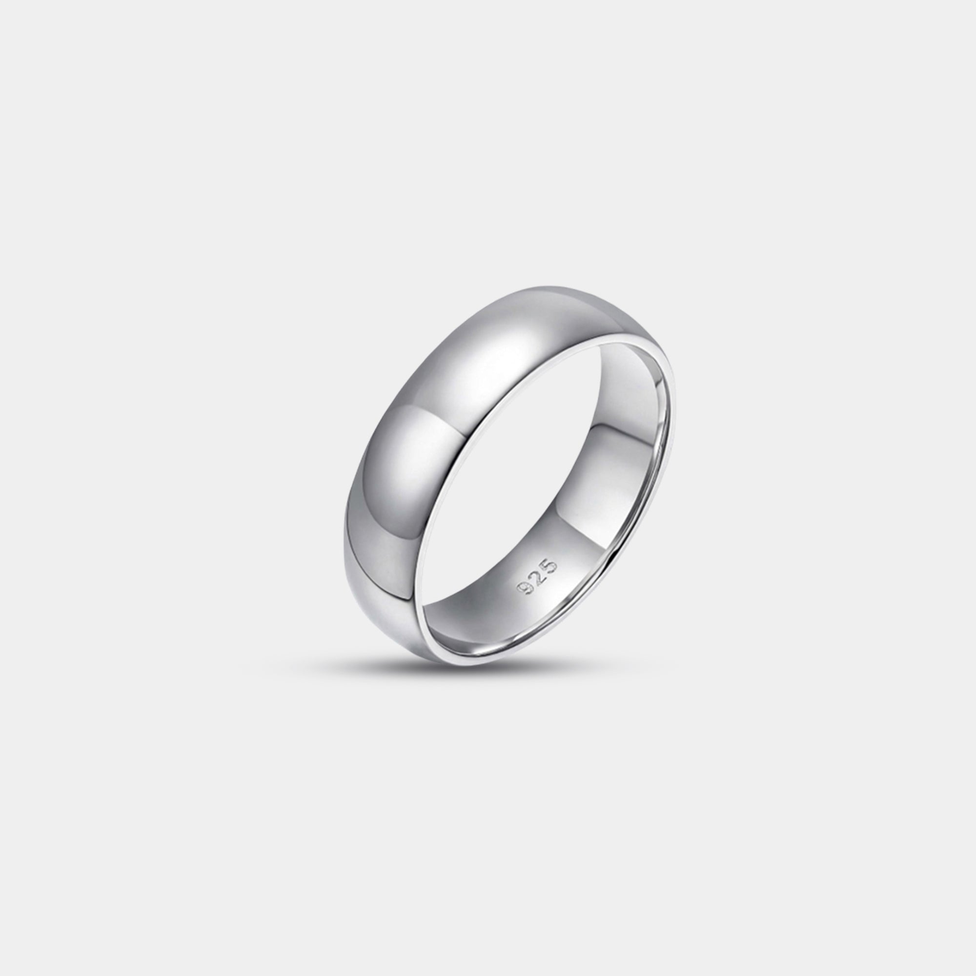 Sterling Silver Classic Shine Wedding Band