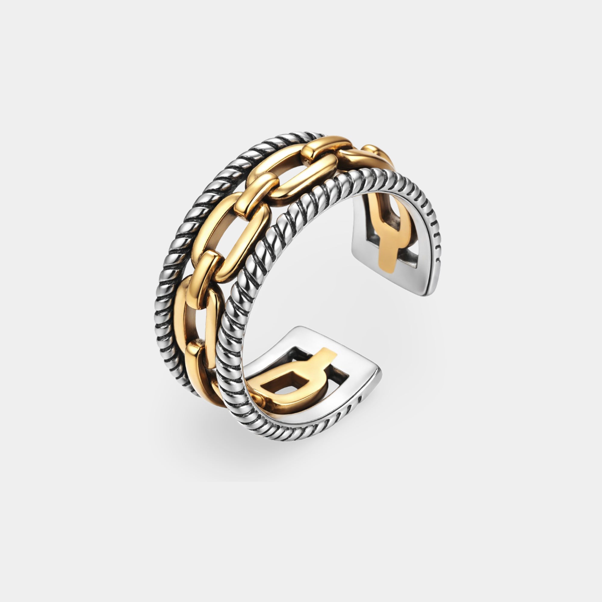 Bague en argent avec breloque cadenas vintage réglable | Style antique | Symbolique – MH ELEGANCE