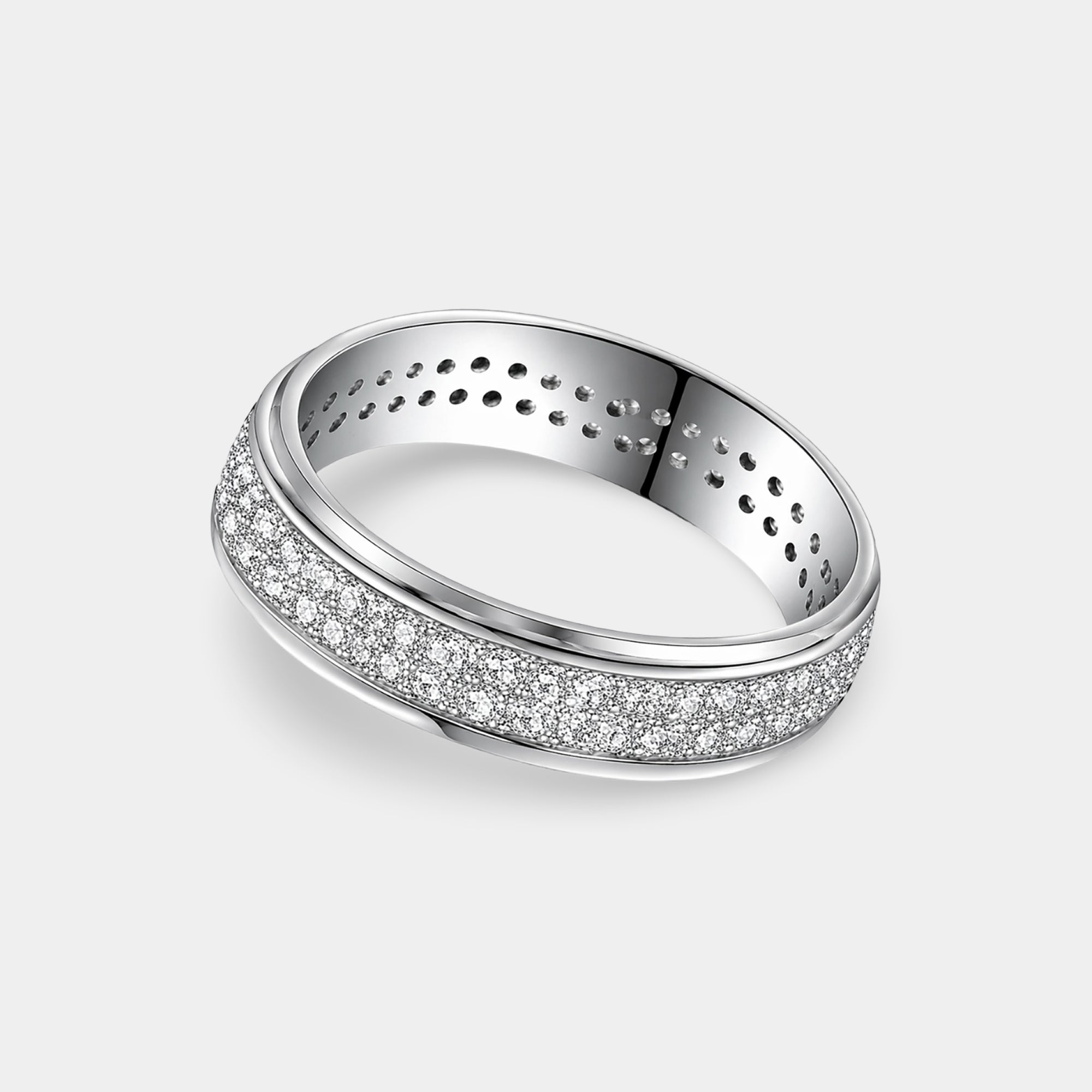 Anillo de hombre de plata de ley con eslabones cubanos imperiales | Joyería de lujo con diseño audaz