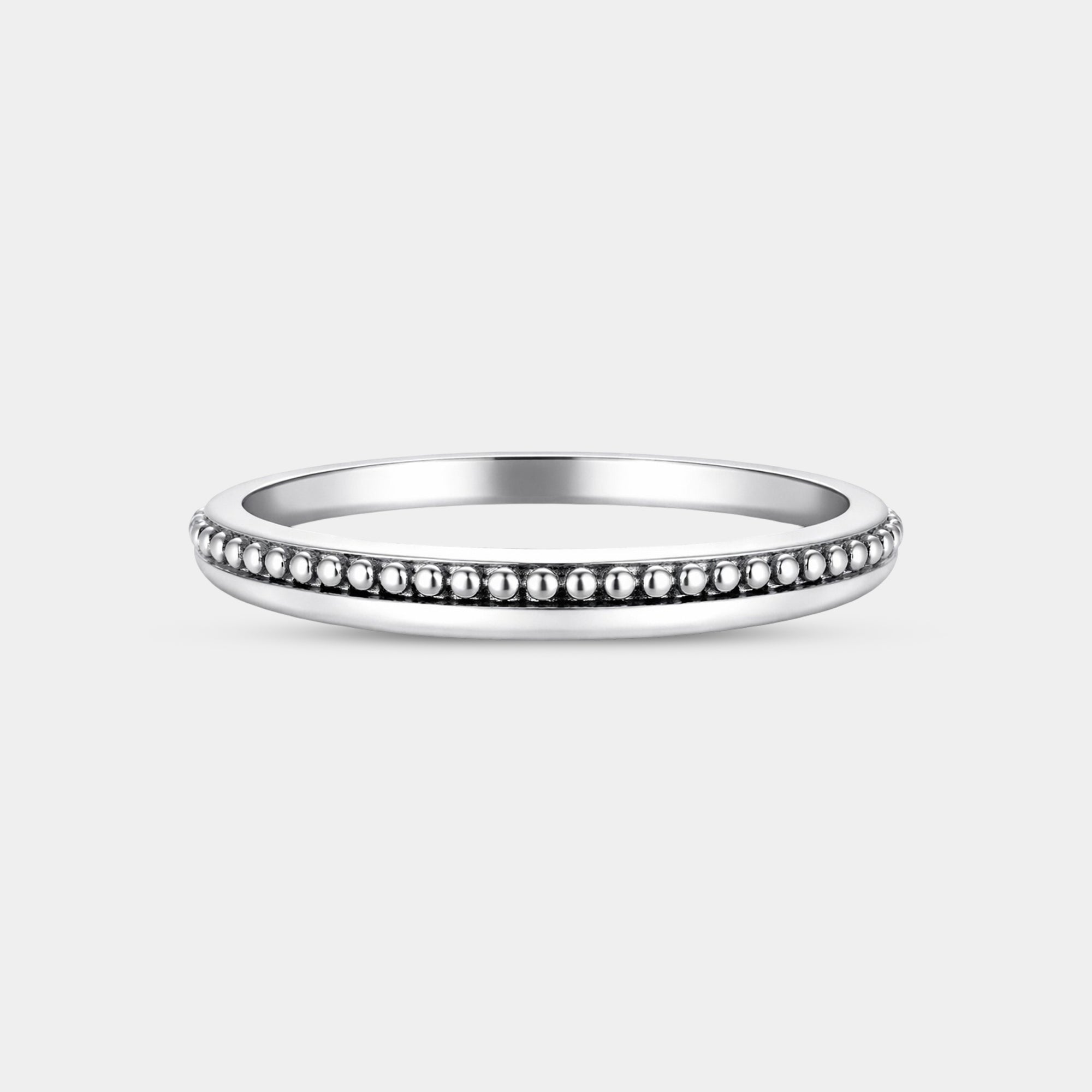 Sterling Silver Minimal Luxe Beaded Ring