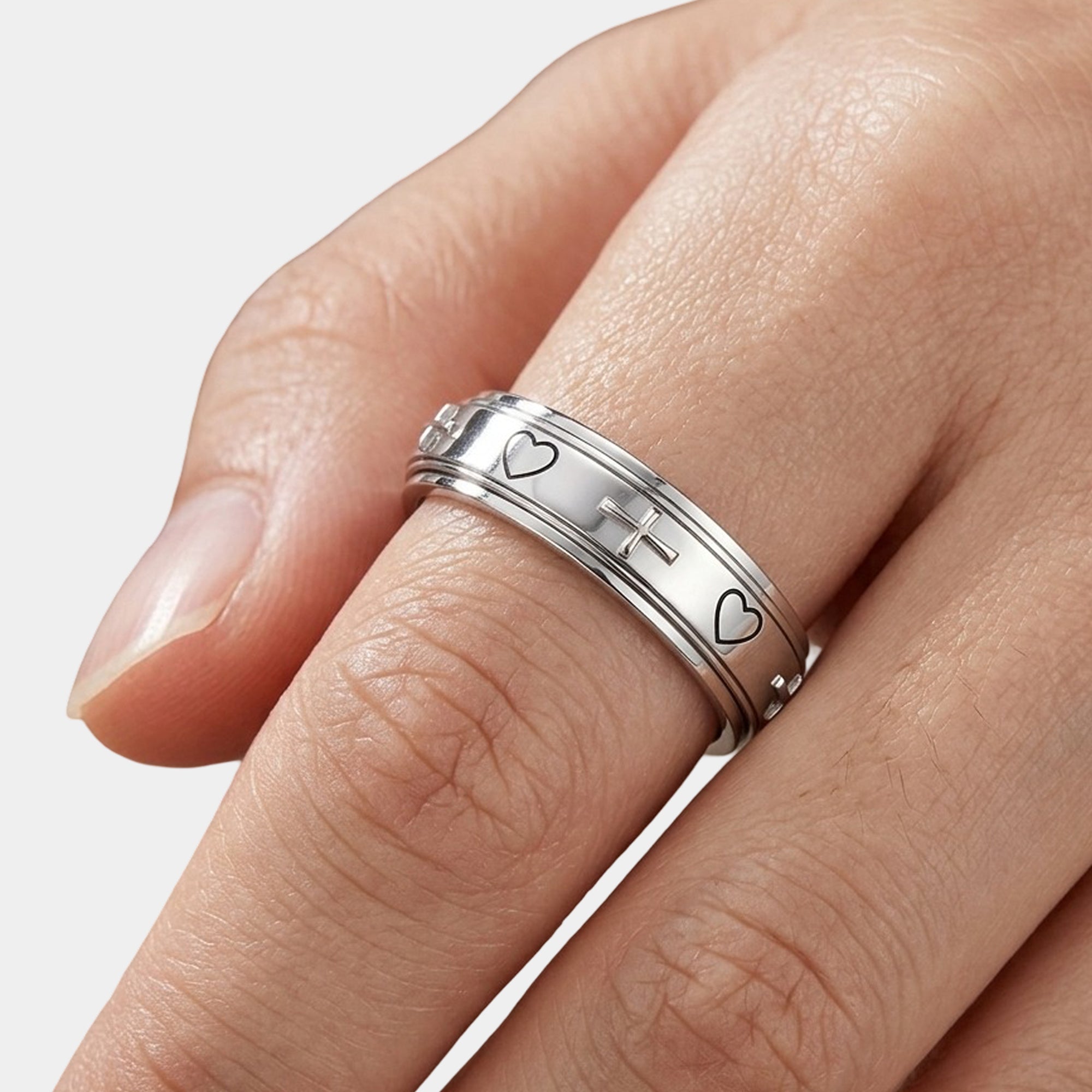 Bague Anxiété Zen Spinner en Argent Sterling | Fidget | Pleine conscience – MH ELEGANCE
