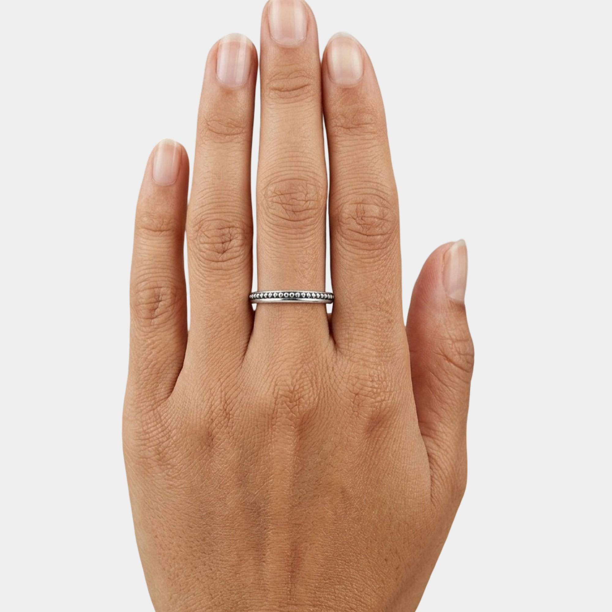 Sterling Silver Minimal Luxe Beaded Ring