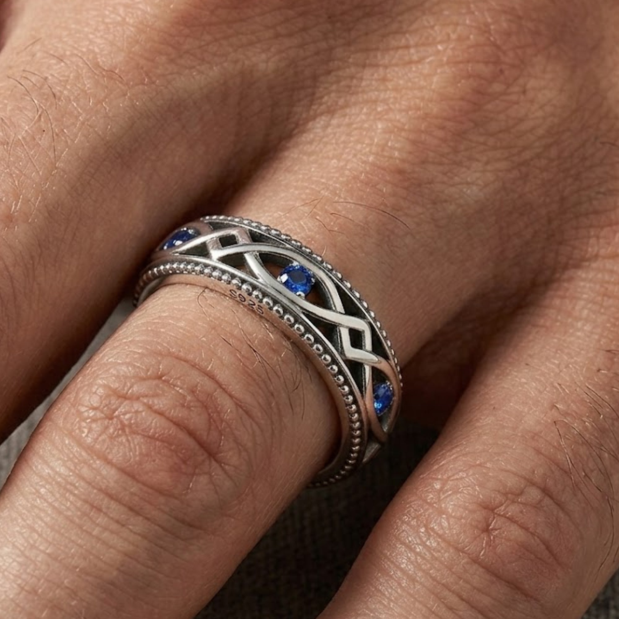 Sterling Silver Spinner Anxiety Ring