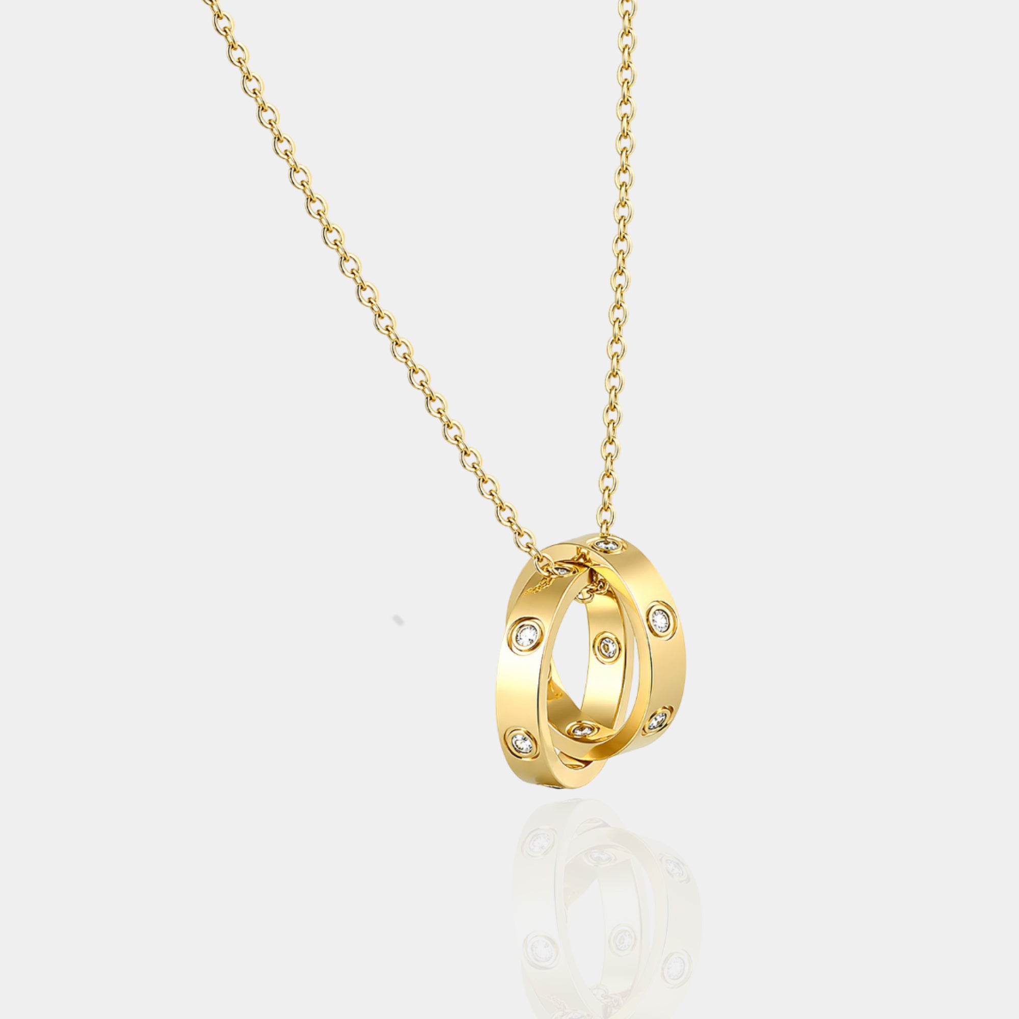 Collier Amour Cercles Entrelacés Lien Éternel | Symbole Infini | Pendentif – MH ELEGANCE