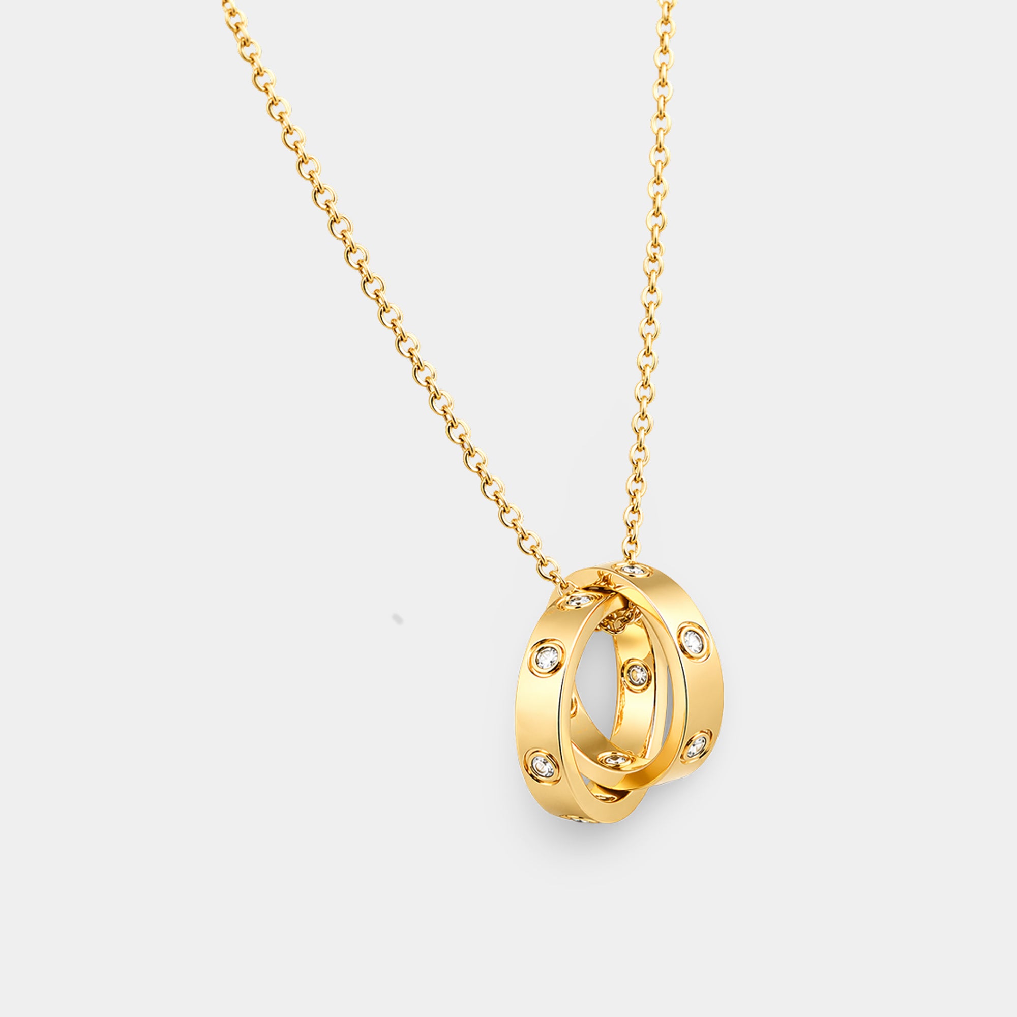 Collier Amour Cercles Entrelacés Lien Éternel | Symbole Infini | Pendentif – MH ELEGANCE