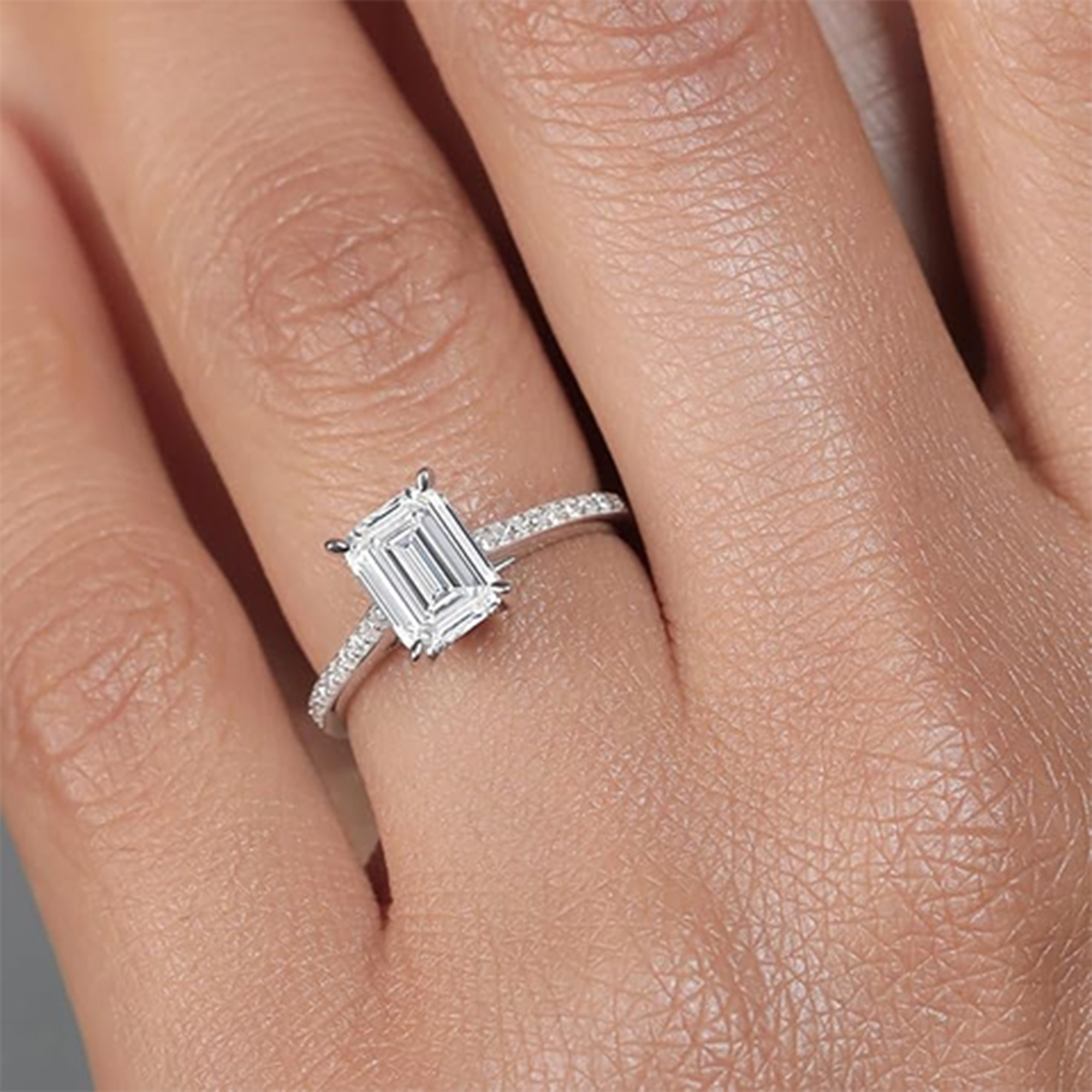 Gem Stone Diamond Engagement Ring