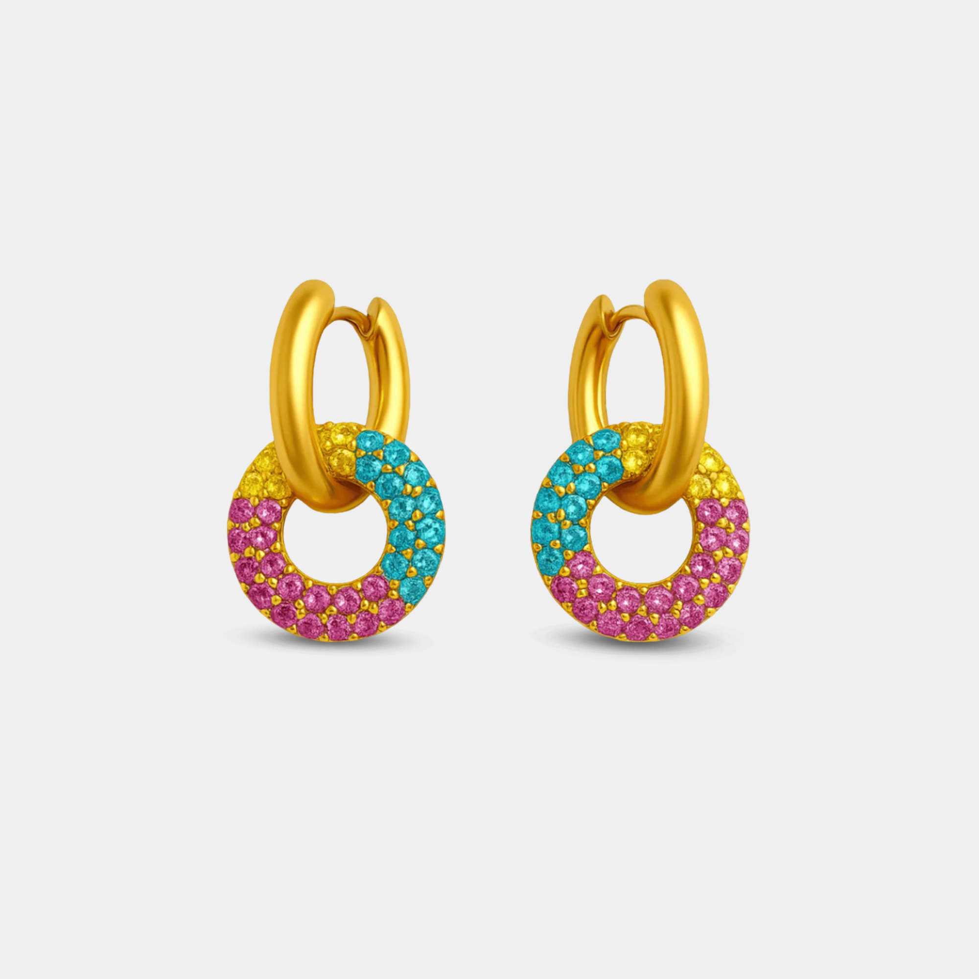 Luxe Zircon Hoops - MH ELEGANCE
