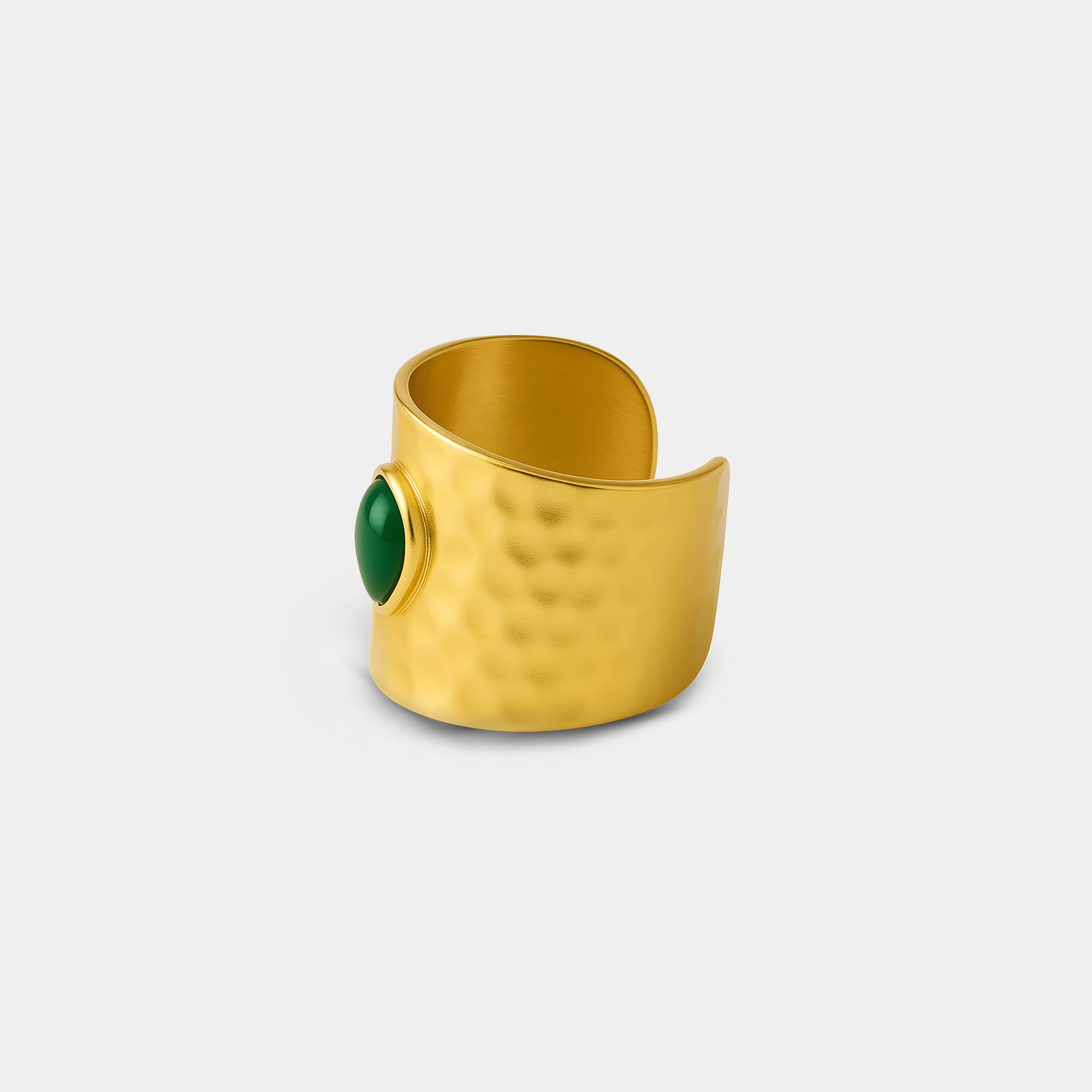 Hammered Gold Cuff Ring
